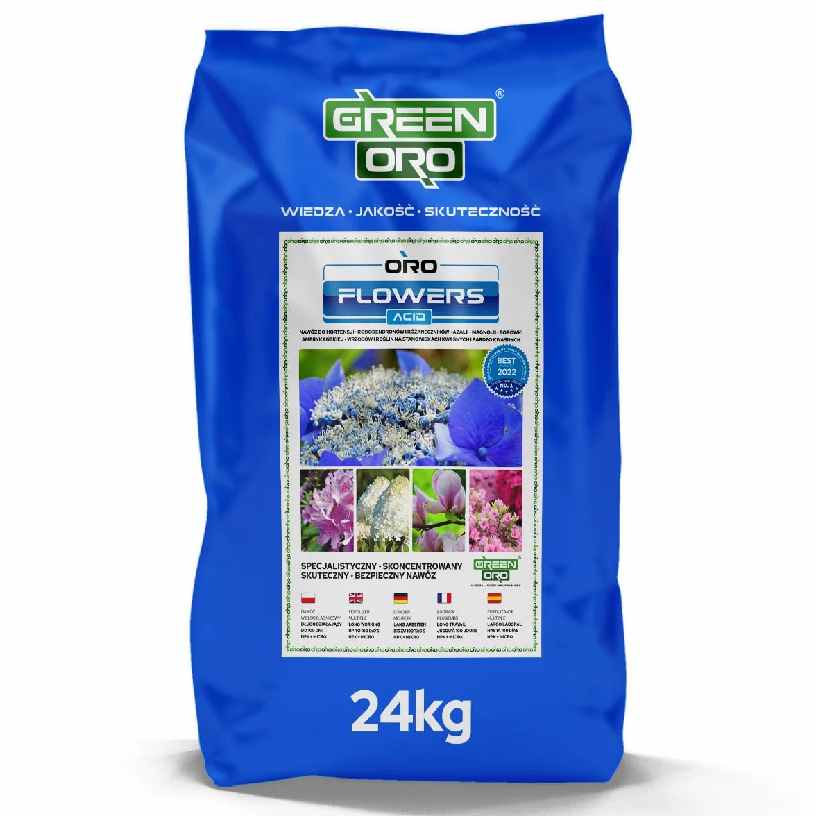 FLOWERS ACID 24KG - Długodziałający nawóz do hortensji i roślin kwasolubnych.