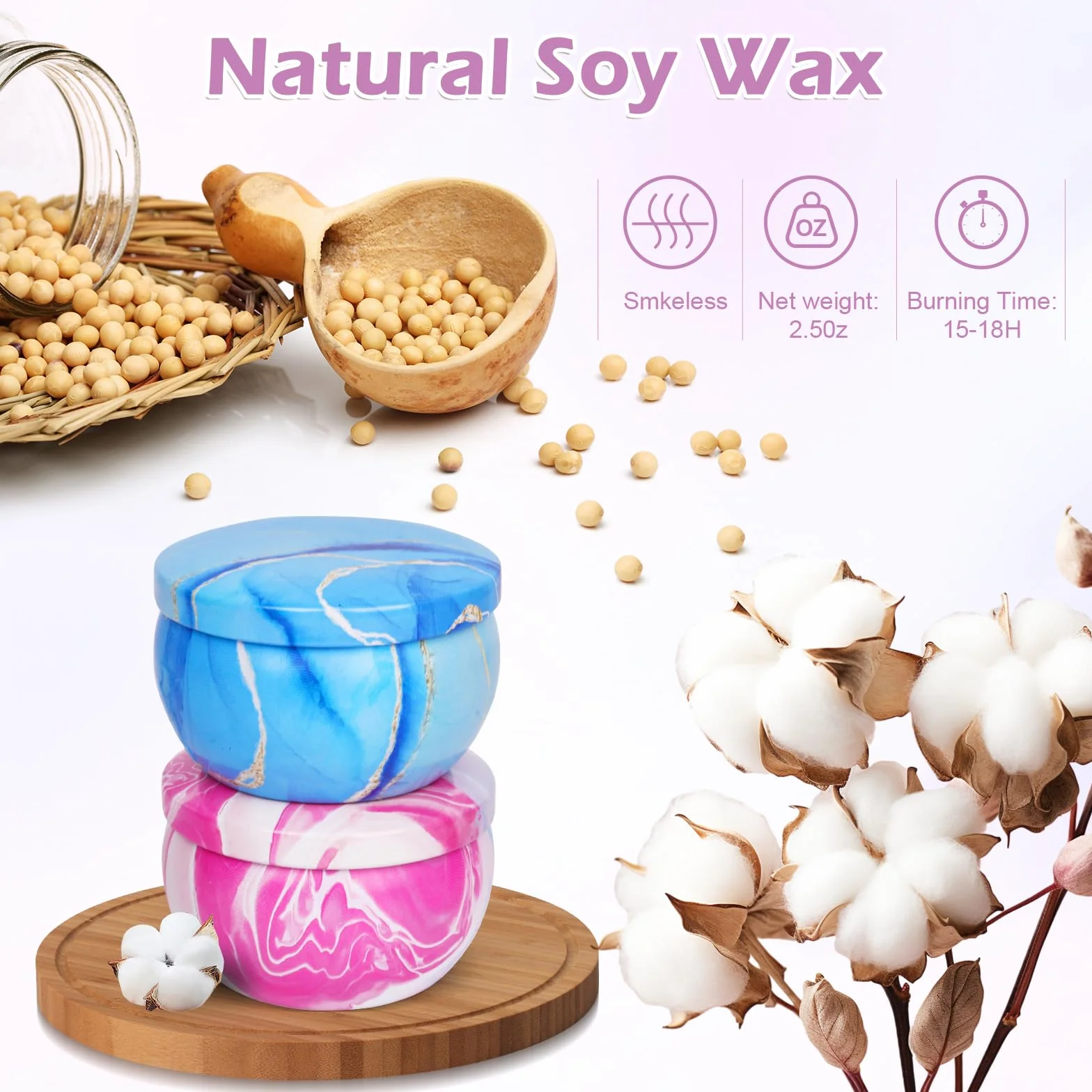 Świece zapachowe prezenty dla kobiet, 9 x 2,5 oz małe prezenty na Boże Narodzenie, czas palenia 180 godzin - naturalny wosk sojowy, zestaw prezentowy świec na Dzień Matki, Boże Narodzenie, Walentynki