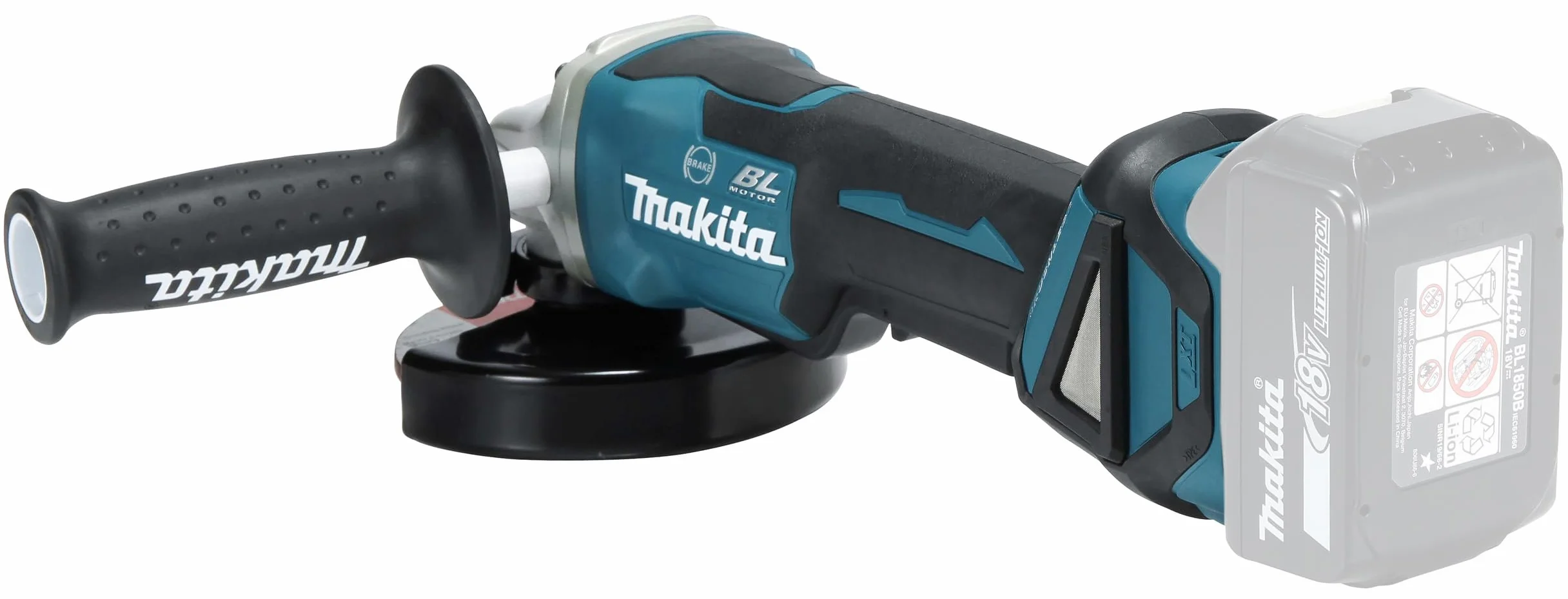 Makita Akumulatorowa Szlifierka Kątowa, Niebieski/Czarny, 125 mm