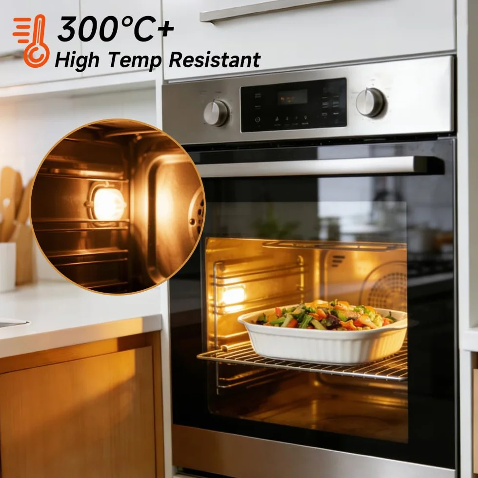 GMY Lampa halogenowa G9 40 W, 230 V, do piekarnika i kuchenki mikrofalowej, odporna na wysokie temperatury, 300°C, 2 sztuki, ciepła biel