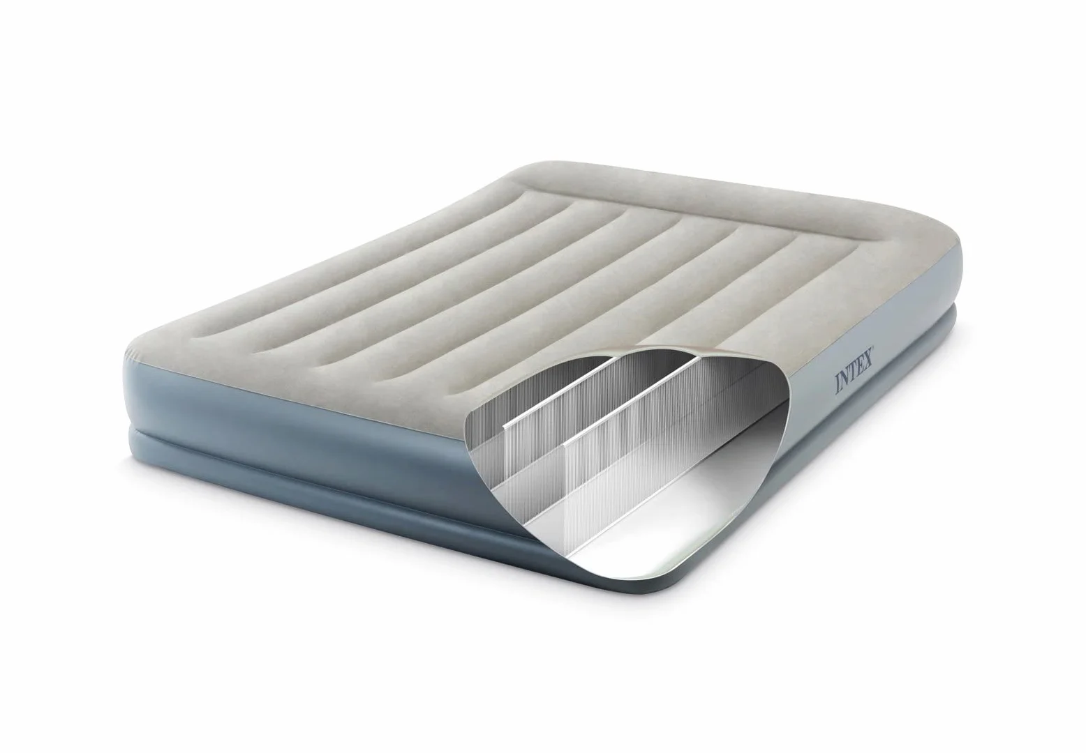 Intex Queen poduszka Rest Mid-Rise łóżko dmuchane z włókna szklanego RP, wymiary po nadmuchaniu: 152 cm x 203 cm x 30 cm (64118ND)