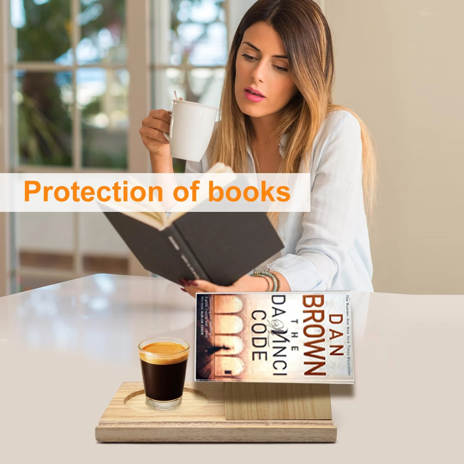 Regał na książki drewniany trójkątny, klasy premium, do stolika nocnego, biura, biblioteki