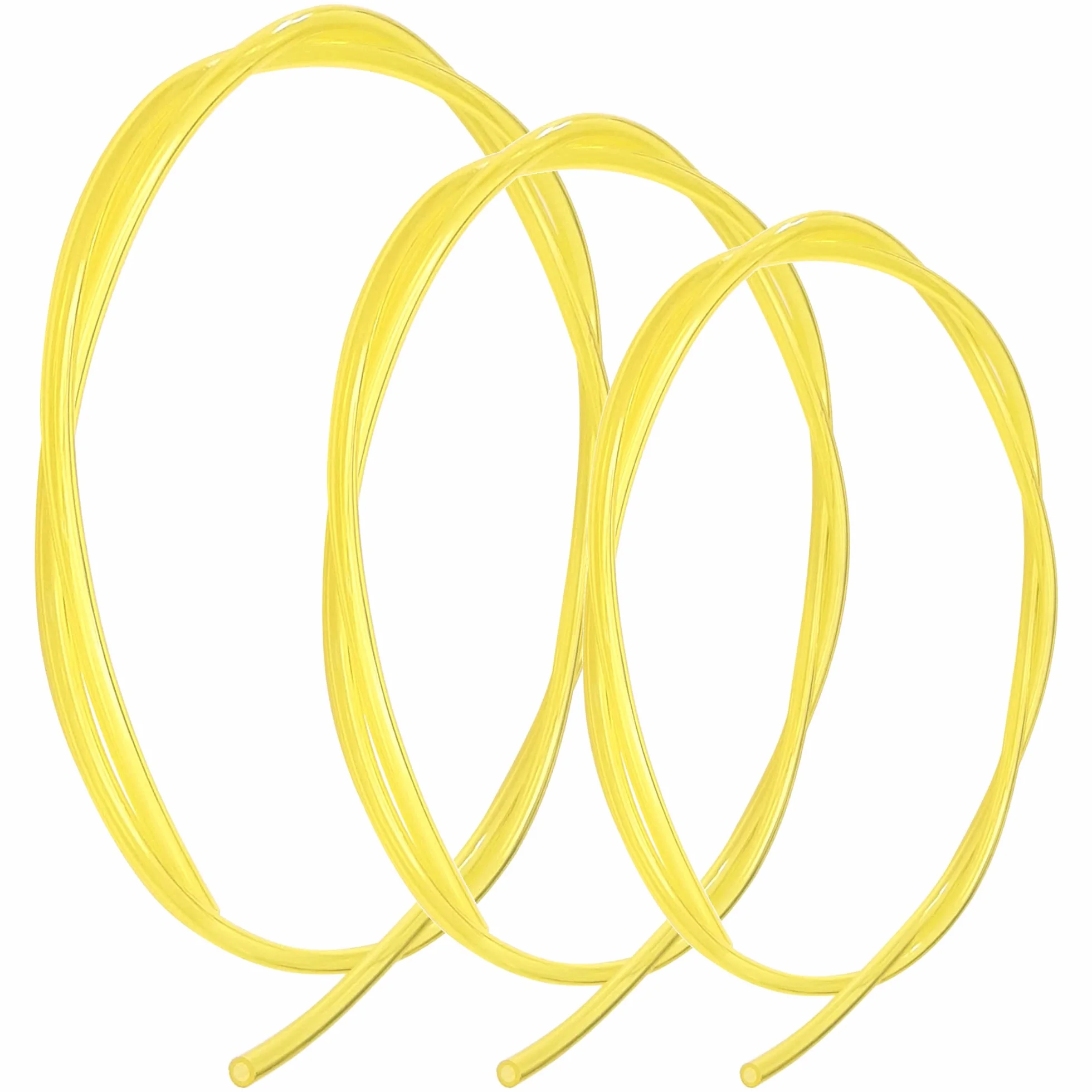 cyclingcolors 3x Rurka paliwowa 2mm + 2,5mm + 3mm Żółty Przezroczysty Wąż Benzynowy Kosiarka do trawnika MOTOCULTOR Piła łańcuchowa