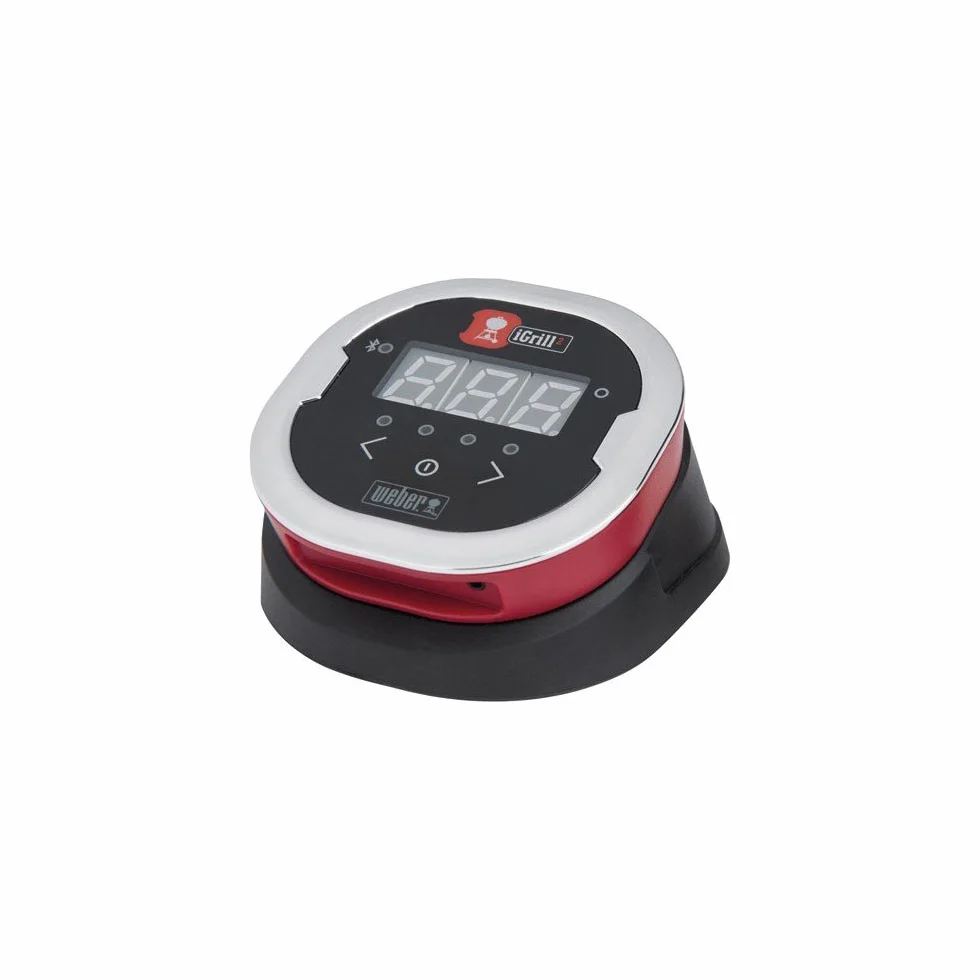 Weber iGrill 2 - inteligentny termometr do mięsa z Bluetooth w zestawie z sondą (4 możliwe podłączenia), kontrola na urządzeniu lub za pomocą aplikacji na smartfona (7221)