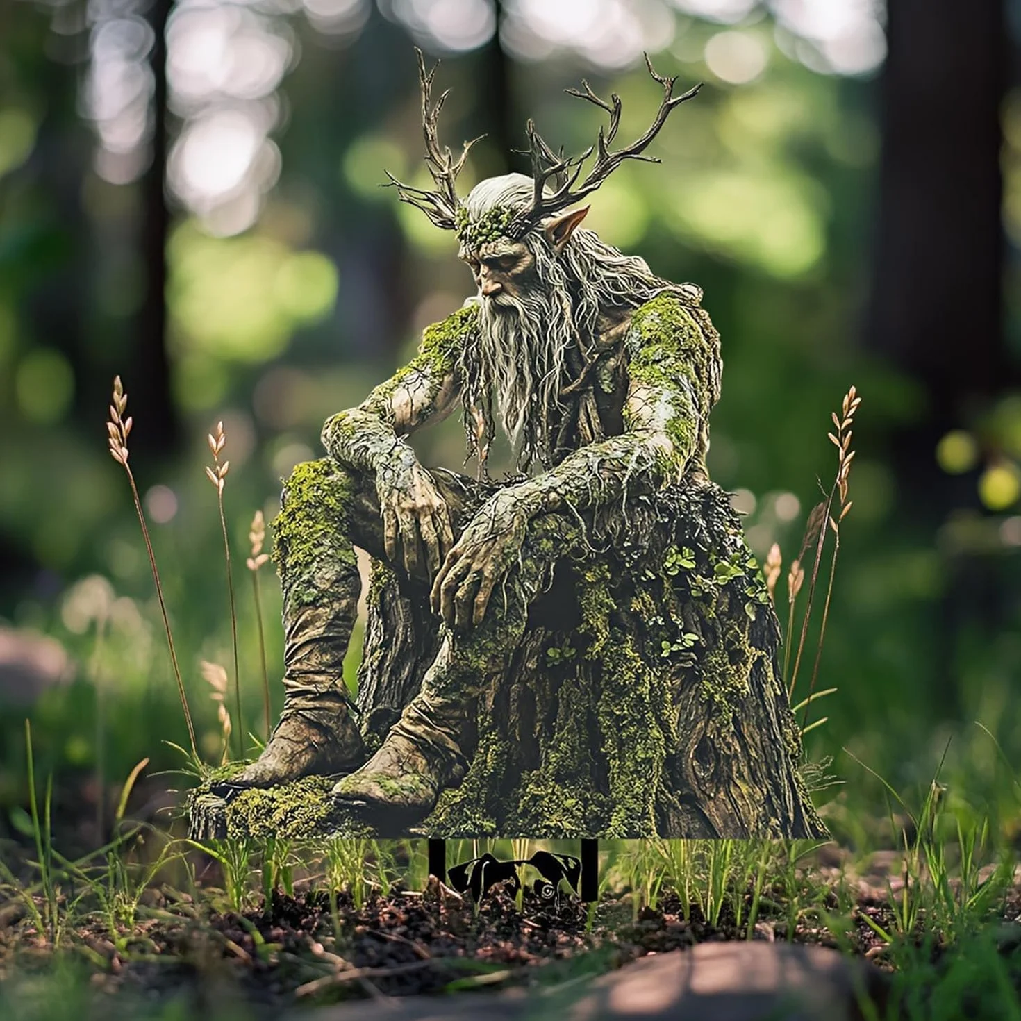 Fairy Garden Stakes Płaski wystrój, Elf Garden Stakes Akrylowa doniczka 2D Kołek Ogród Wstawka Wróżka Akcesoria Ogrodowe Drzewo Mężczyzna Elf Statua Ozdoby do Roślin Doniczkowych Yard Trawnik