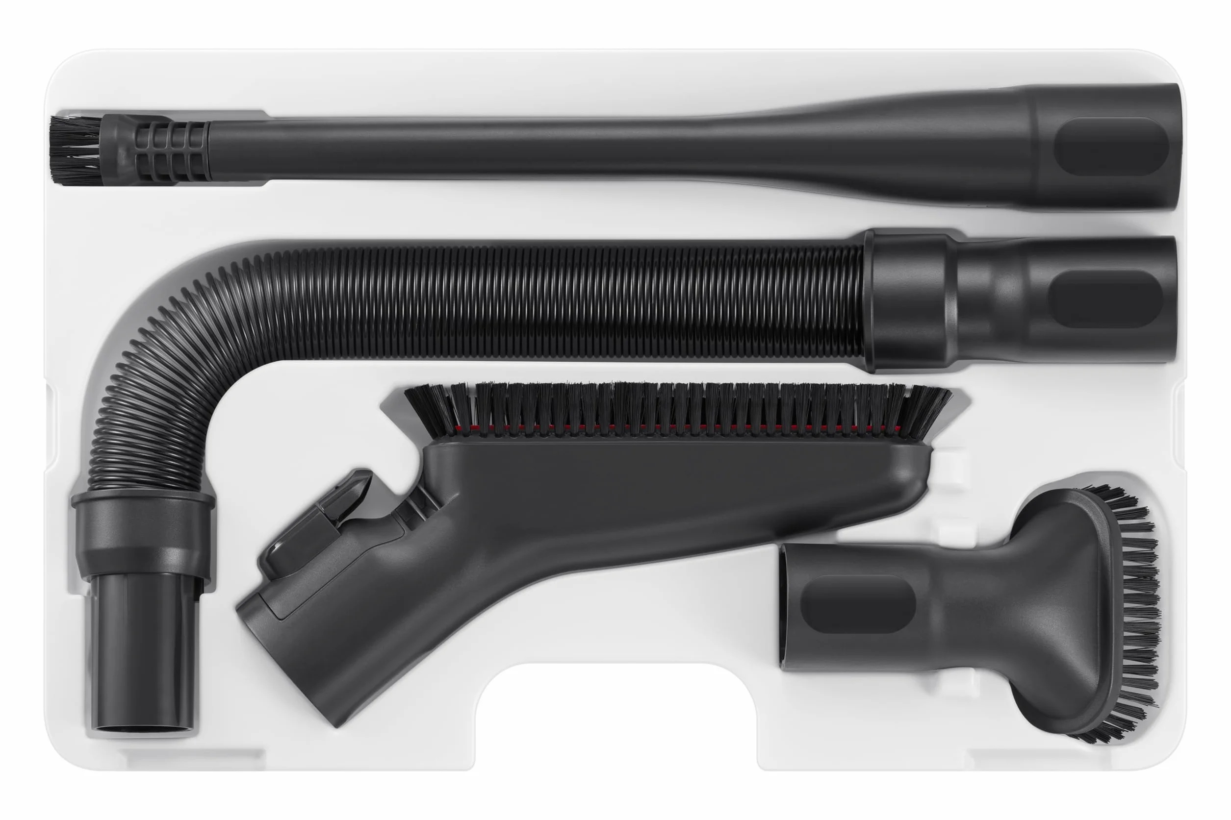 Samsung VCA-SAK95K/GL zestaw akcesoriów do odkurzacza akumulatorowego, szczotka do kurzu, bardzo miękka, szczotka do kurzu, bardzo twarda, teleskopowy wąż przedłużający, elastyczna teleskopowa ssawka