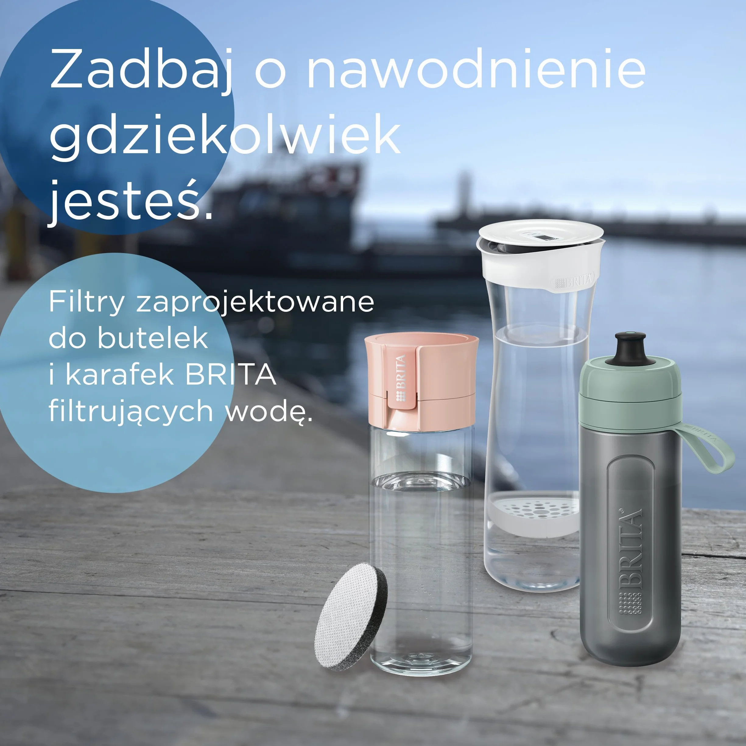 BRITA MicroDisc (3 szt) wymienne filtry do wody do butelek i karafek - redukuje PFAS, chlor, mikrocząsteczki