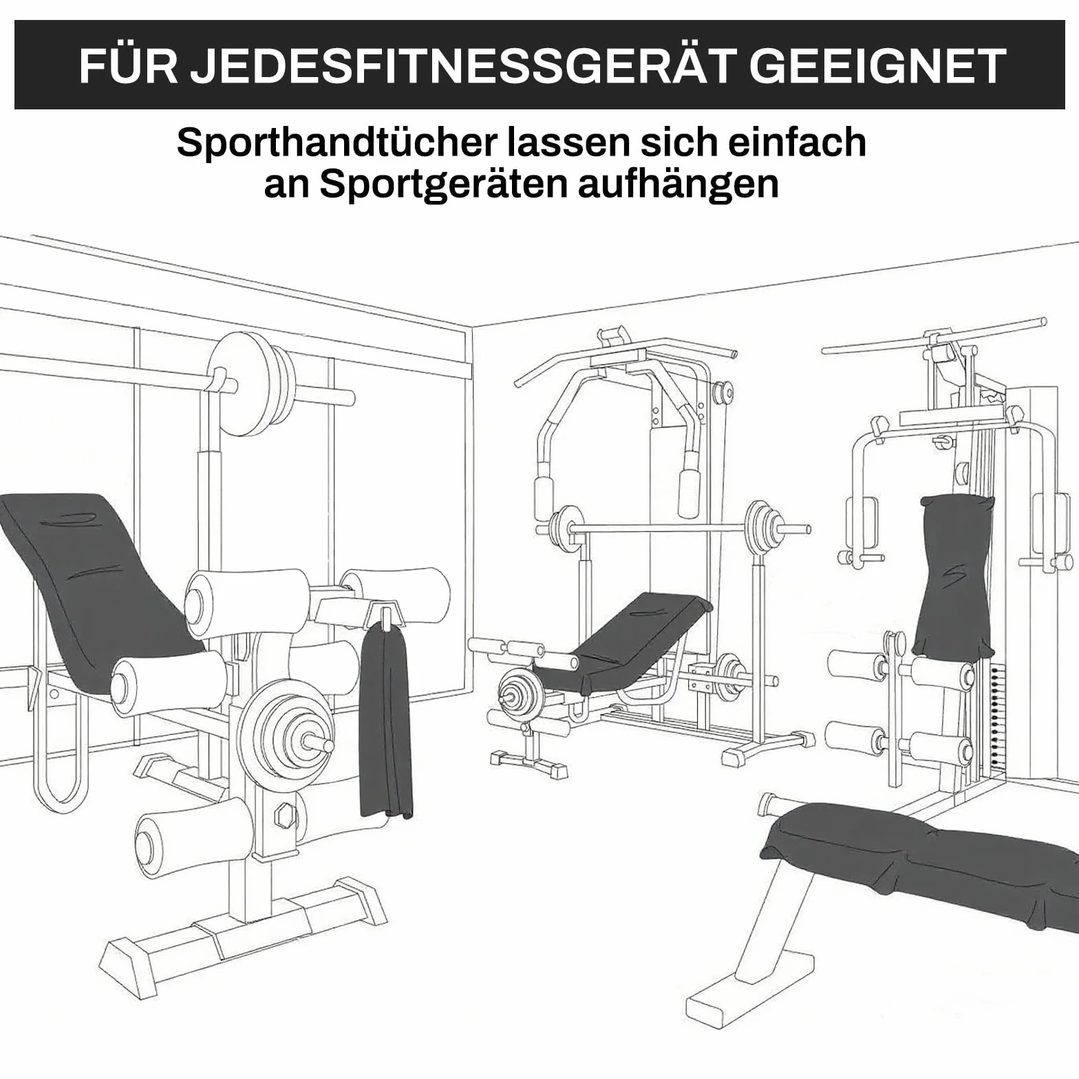 Ręcznik fitness z torbą, ręcznik z mikrofibry z wysokiej jakości mikrofibry, super chłonny, kompaktowy i przenośny, 120 x 50 cm, ręcznik sportowy, do studia fitness, podróży, uprawiania sportu