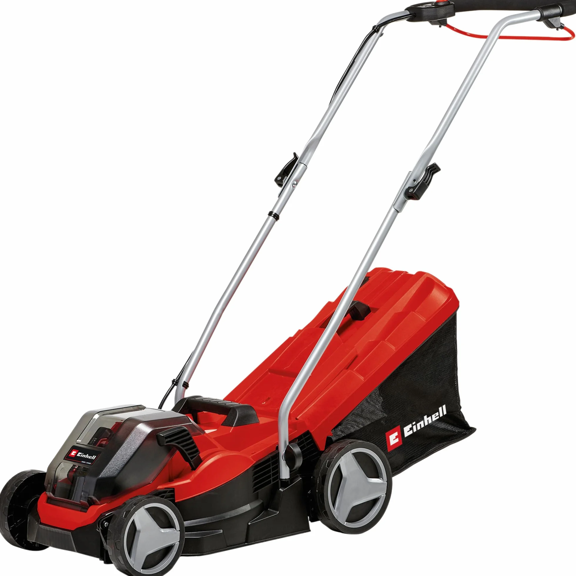 Einhell Kosiarka akumulatorowa GE-CM 36/33 Li Kit Power X-Change (Li-ion, 36 V, do 250 m², szerokość koszenia 33 cm, 5-stopniowa regulacja wysokości koszenia, w tym 2 akumulatory 2,5 Ah + 2 ładowarki)