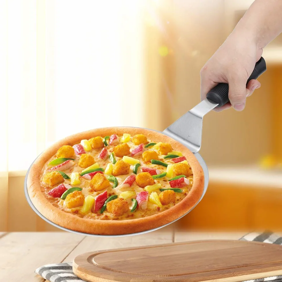 Narzędzie łopata do pizzy, łopata do pizzy Wygodna i trwała dla rodzin dla cukierni dla cukierni(10-calowa łopata do pizzy (okrągła główka))