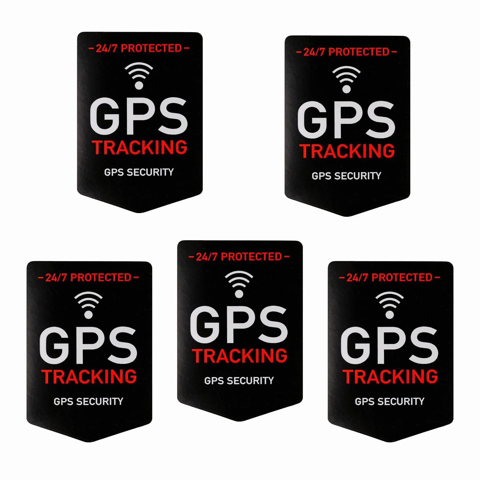 Naklejki zabezpieczające przed kradzieżą roweru, 5 sztuk, premium lokalizator GPS, naklejka ostrzegawcza, naklejka ostrzegawcza do użytku wewnątrz i na zewnątrz, do pojazdów rowerowych, samochodów