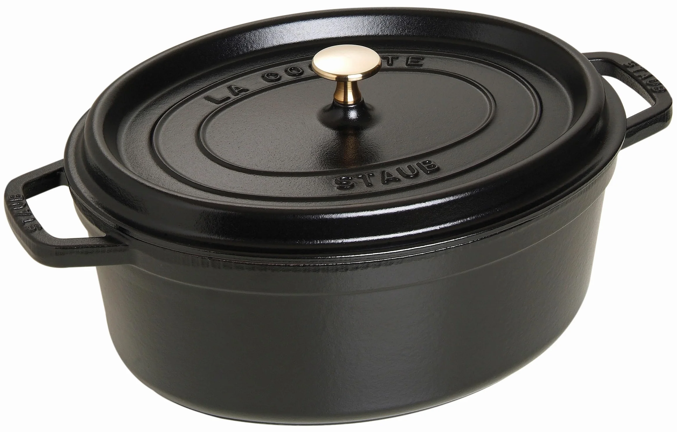 STAUB Gusseisen Bräter/Cocotte, Oval 37 cm, 8 L, Schwarz