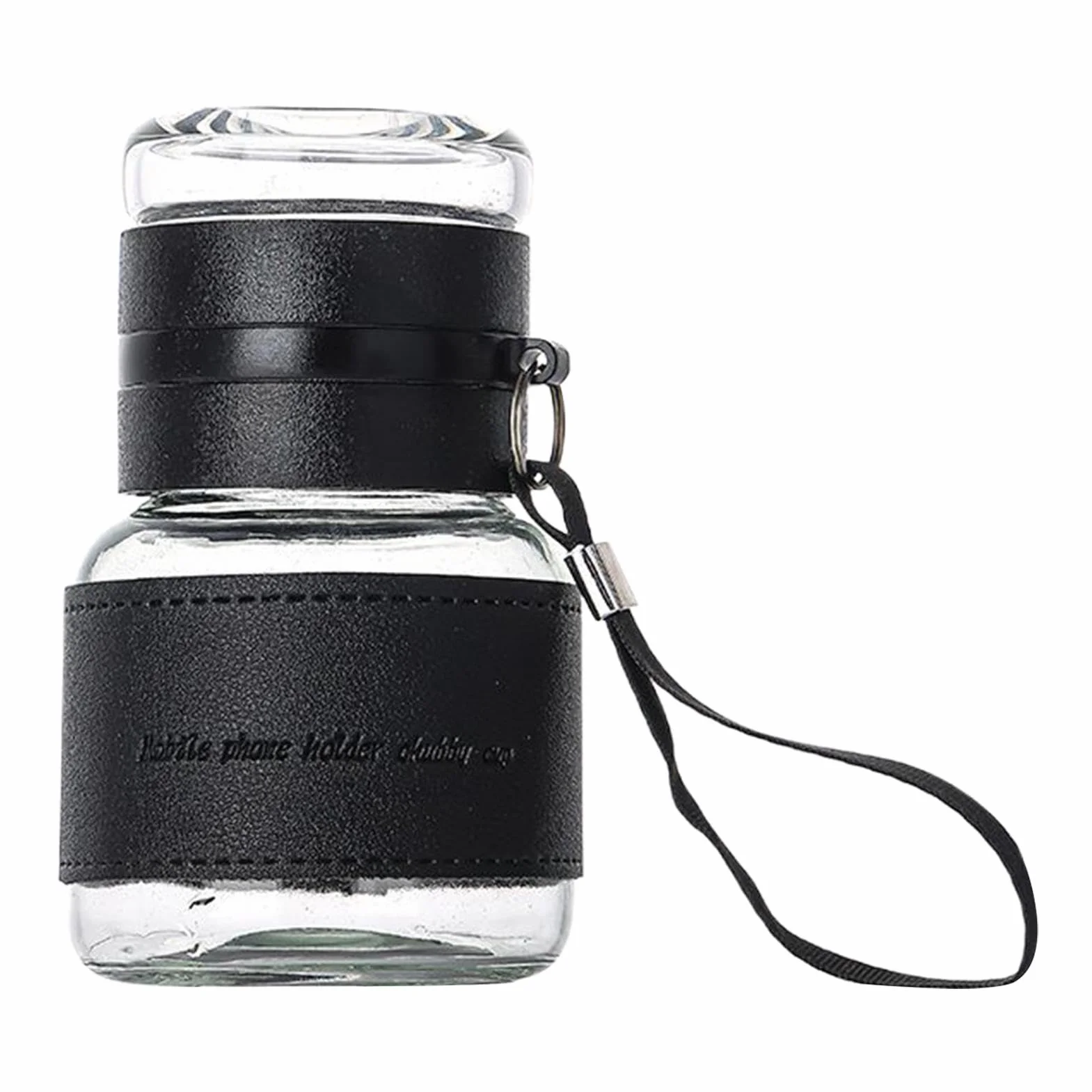 Przenośny zaparzacz do herbaty 320 ml, dwuwarstwowa butelka na wodę z zaparzaczem, szczelna butelka podróżna 13,3 x 8,0 cm