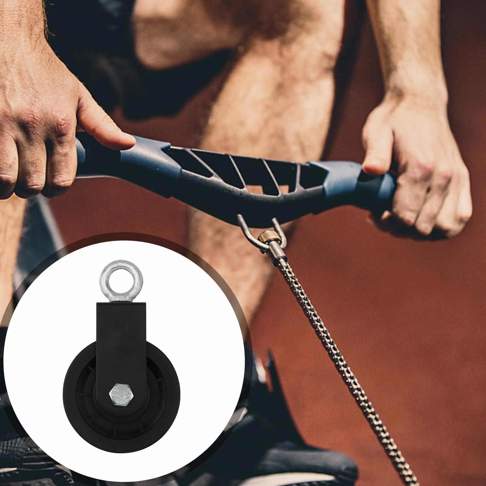 2 sztuki rolki linowe z uchwytem mocuj?cym w kszta?cie litery U, 155 mm, kabel 360°, rolka zwrotna z karabi?czykiem do akcesoriów do hu?tawek, linki do prania, podci?gania, dr??ek do