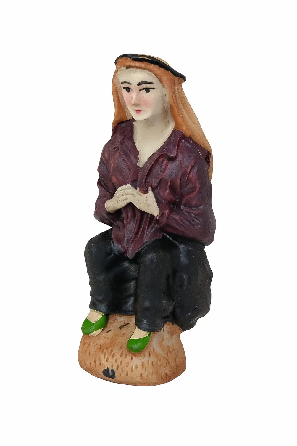 Caganer lub caganet belen. Ulubieniec figurek do szopki. Bożonarodzeniowa ozdoba do szopek Bożonarodzeniowa figura cagon belen.