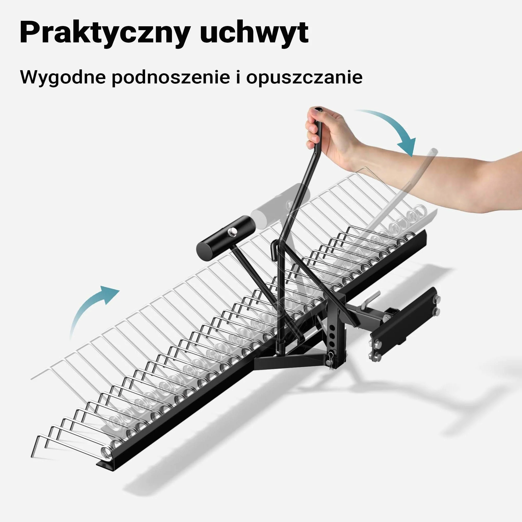 Wertykulator brony grabie do traktora ogrodowego i kosiarki ATV 120cm szerokości roboczej