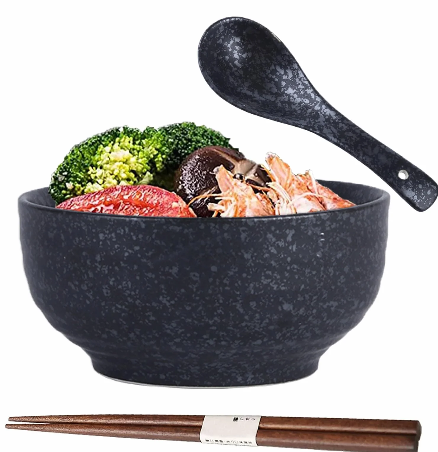 Ramen Bowls, zestaw misek ramen z łyżeczką pałeczek, japońska miska ramen z ceramiki, miski na zupę, salaterki
