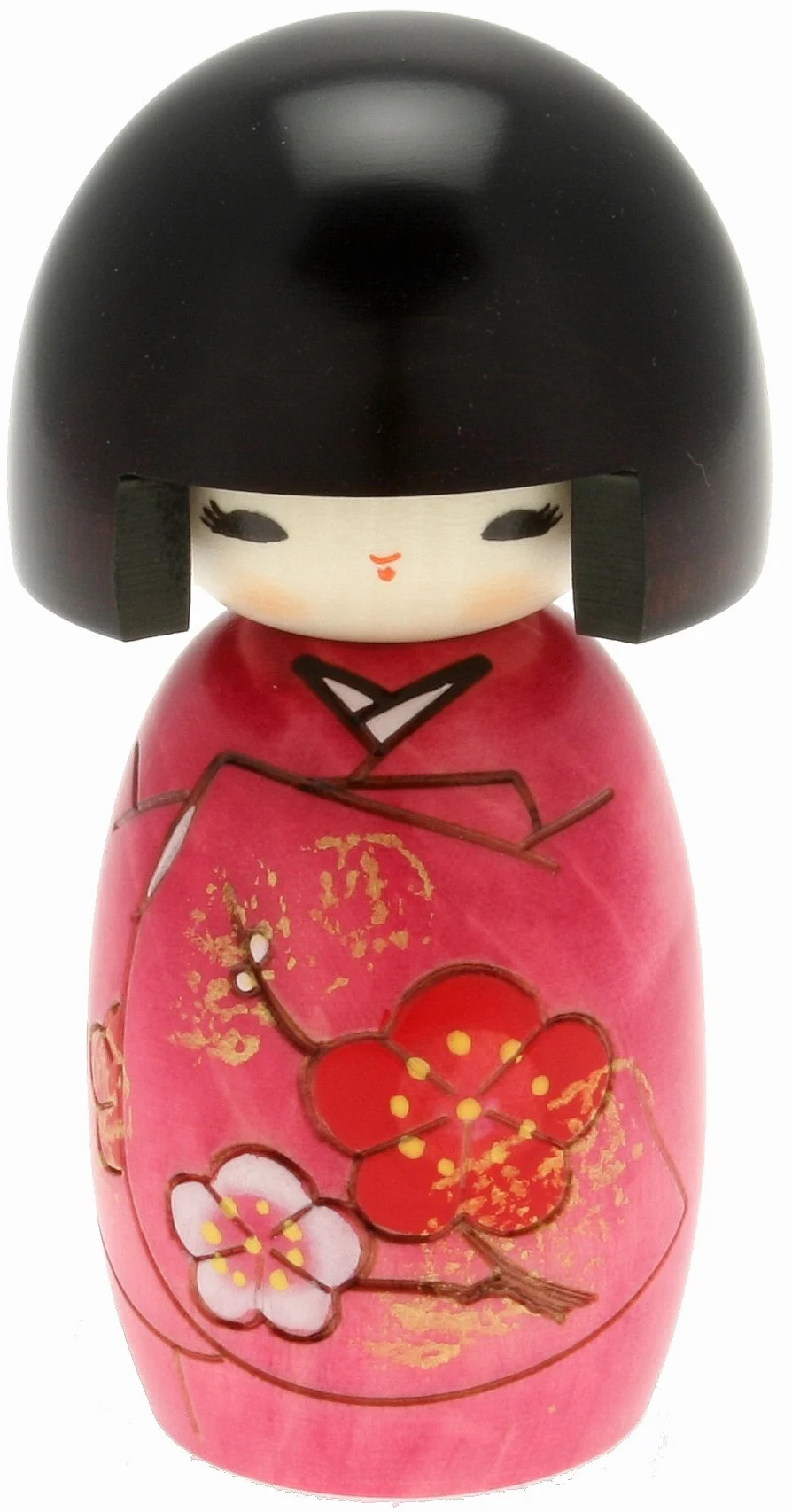 Usaburo japońska lalka Kokeshi, fioletowe kimono Akiko
