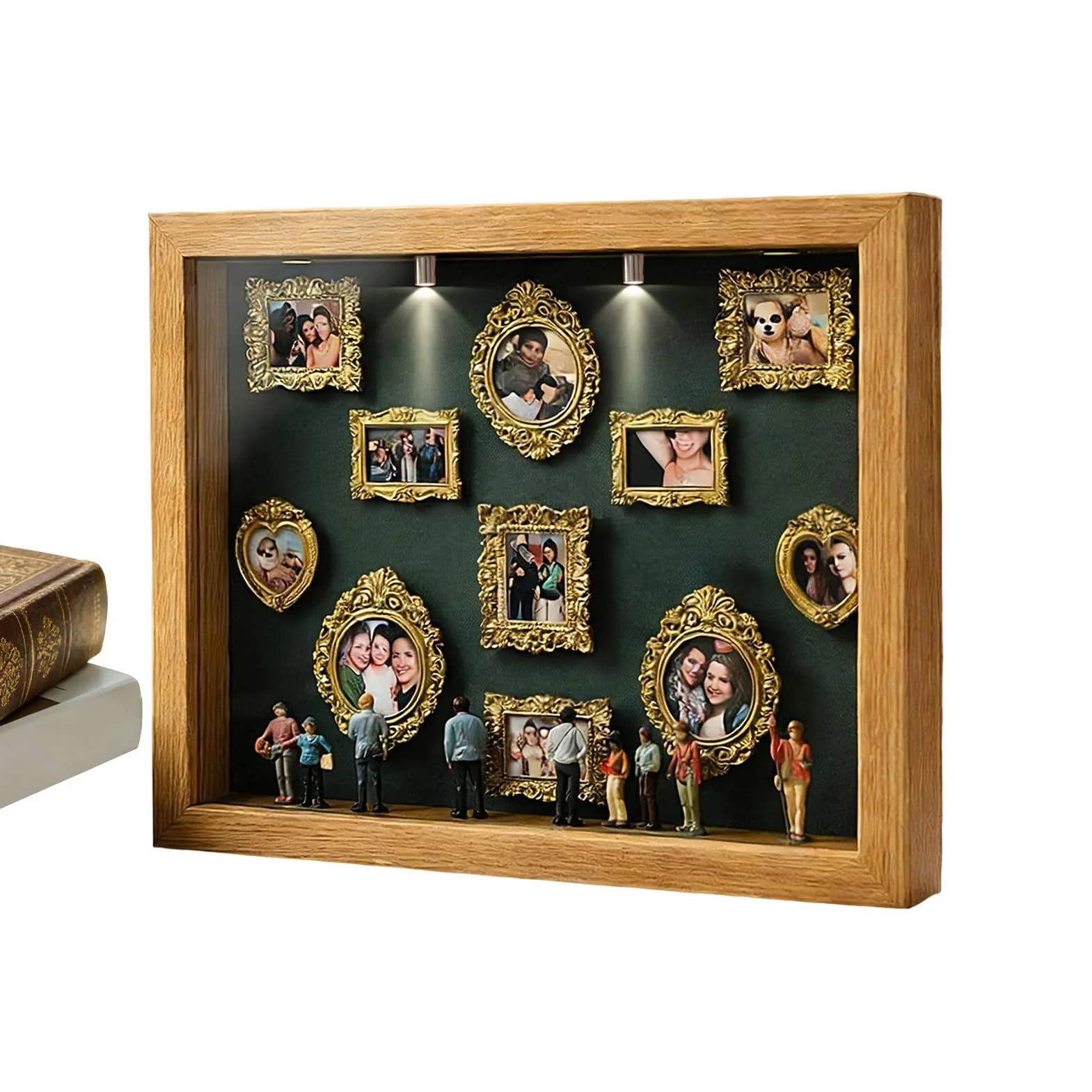 DIY Mini Museum Of Us, Spersonalizowany Zestaw Wystawowy, 1 Zestaw, Ramka Pamięci Z Miniaturowym Wzorem, Pudełko Mini Sylwetka, Elegancki Akcent Domowy, Dla Par, Przyjaciół