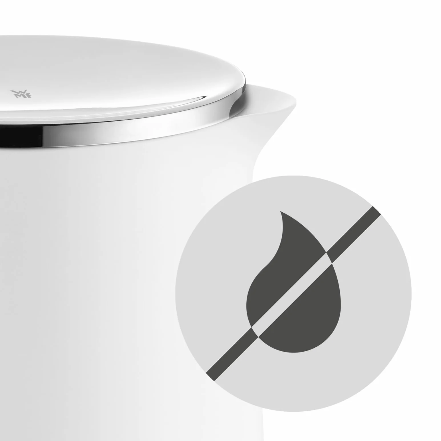 WMF Termos próżniowy Impuls, wkładka do szklanki do kawy i herbaty Twist Lock utrzymuje napoje przez 24 godziny na zimno i ciepło, 1 sztuka (1 x 1,0 l) biała