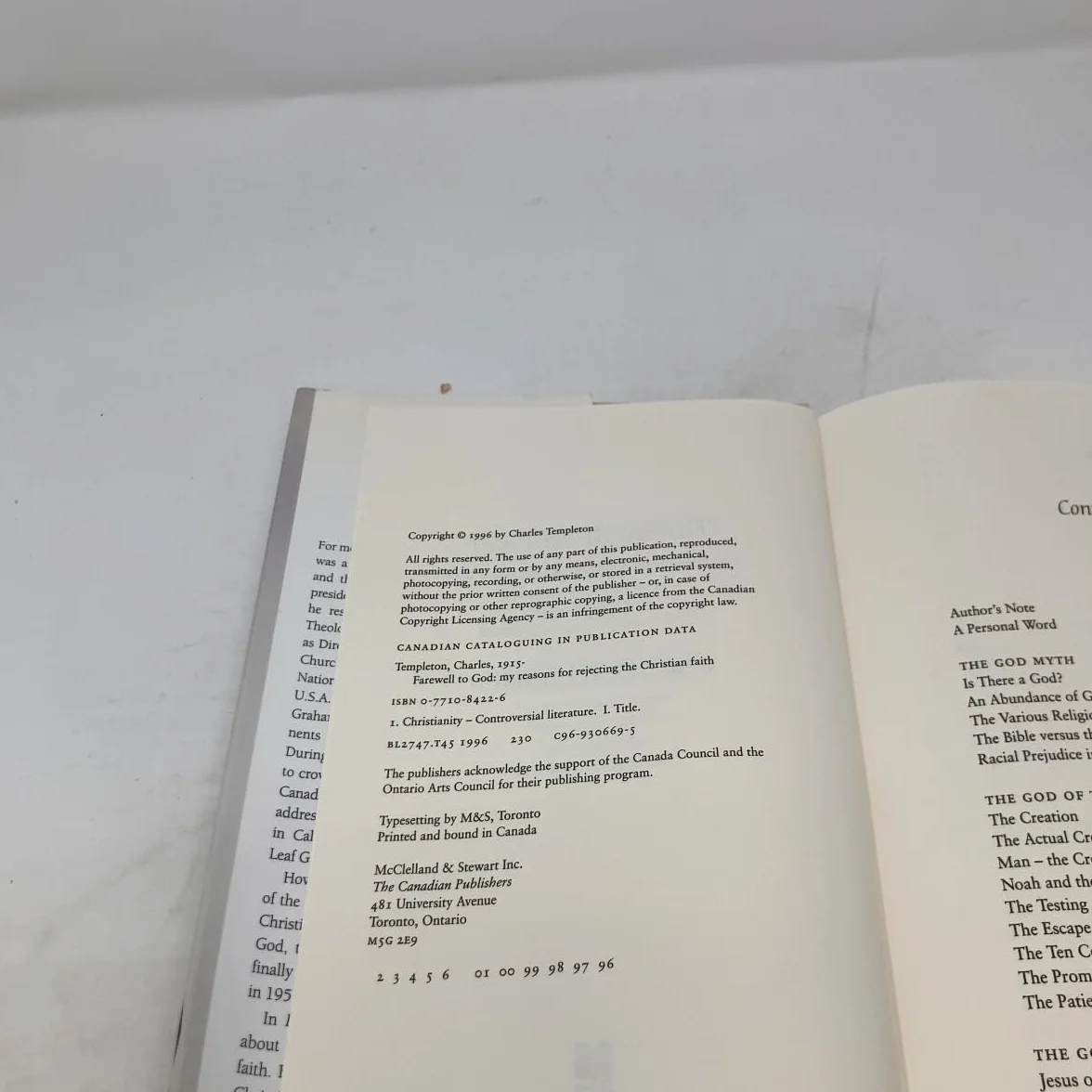 Farewell to God: My Reasons for Rejecting the Christian Faith