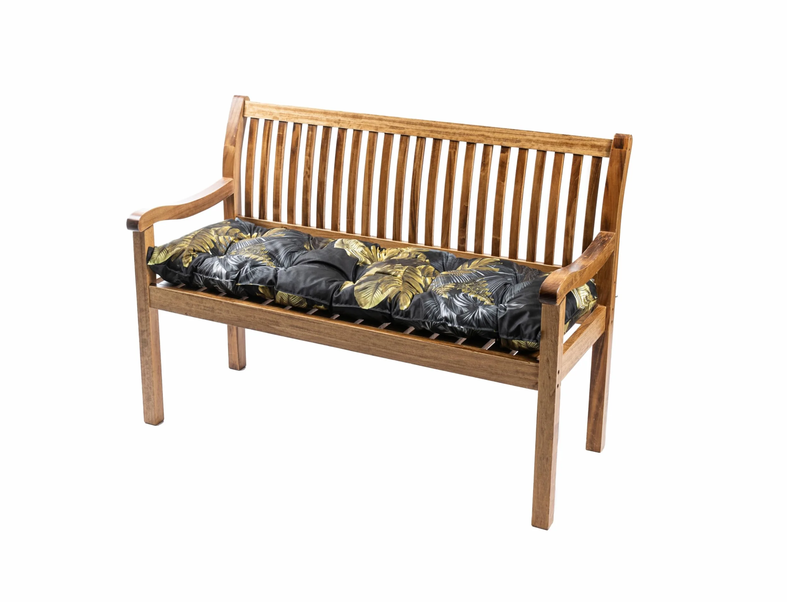 Poduszka na ławkę ogrodową, wodoodporna, pikowana, jakość premium, poduszka na ławkę, poduszka na siedzisko, poduszka na siedzisko, 100 x 40 x 8 cm, kwiat)
