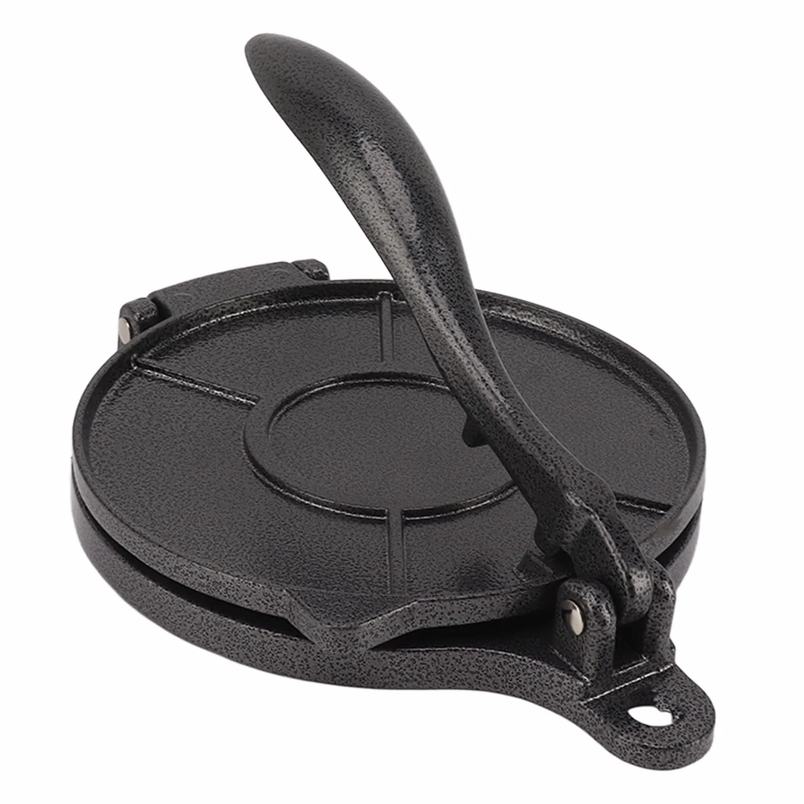 Prasa do Tortilli, Domowe Urządzenie do Robienia Tortilli ze Stopu Aluminium, Ręczne Urządzenie do Robienia Tortilli Narzędzie do Prasowania do Robienia Pizzy Patty (20 cm Czarny)