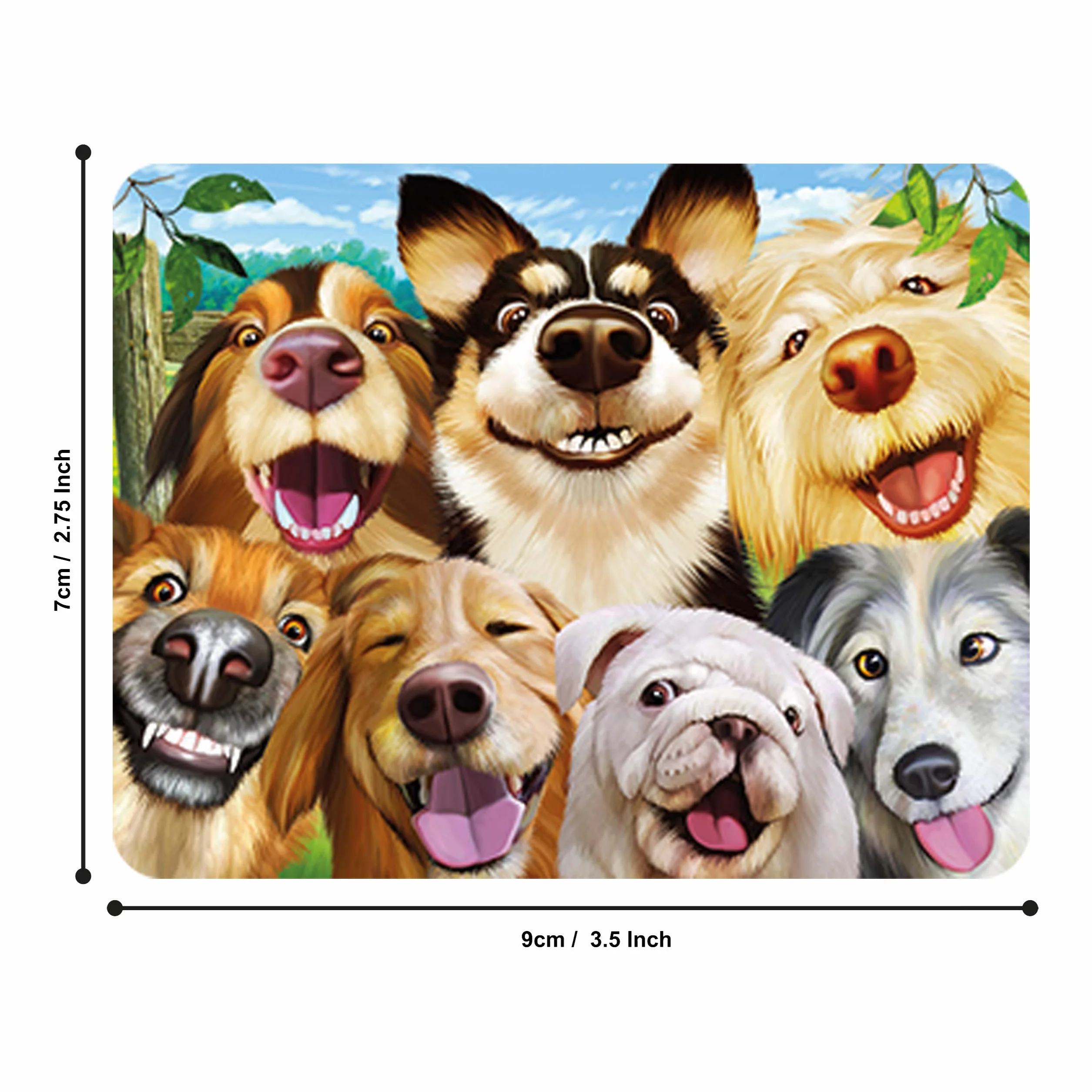 Magnes 3D LiveLife - Canine Selfie od Deluxe Soczewkowy magnes na lodówkę dla psów 3D. Magnetyczna dekoracja dla dzieci i dorosłych z licencją autorstwa renomowanego artysty, Michael Searle