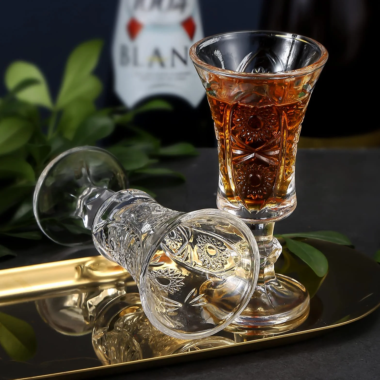 Kieliszki portowe z łodygą, kieliszki do sherry | zestaw kieliszków do shotów | kieliszki do limoncello 37 ml (6)