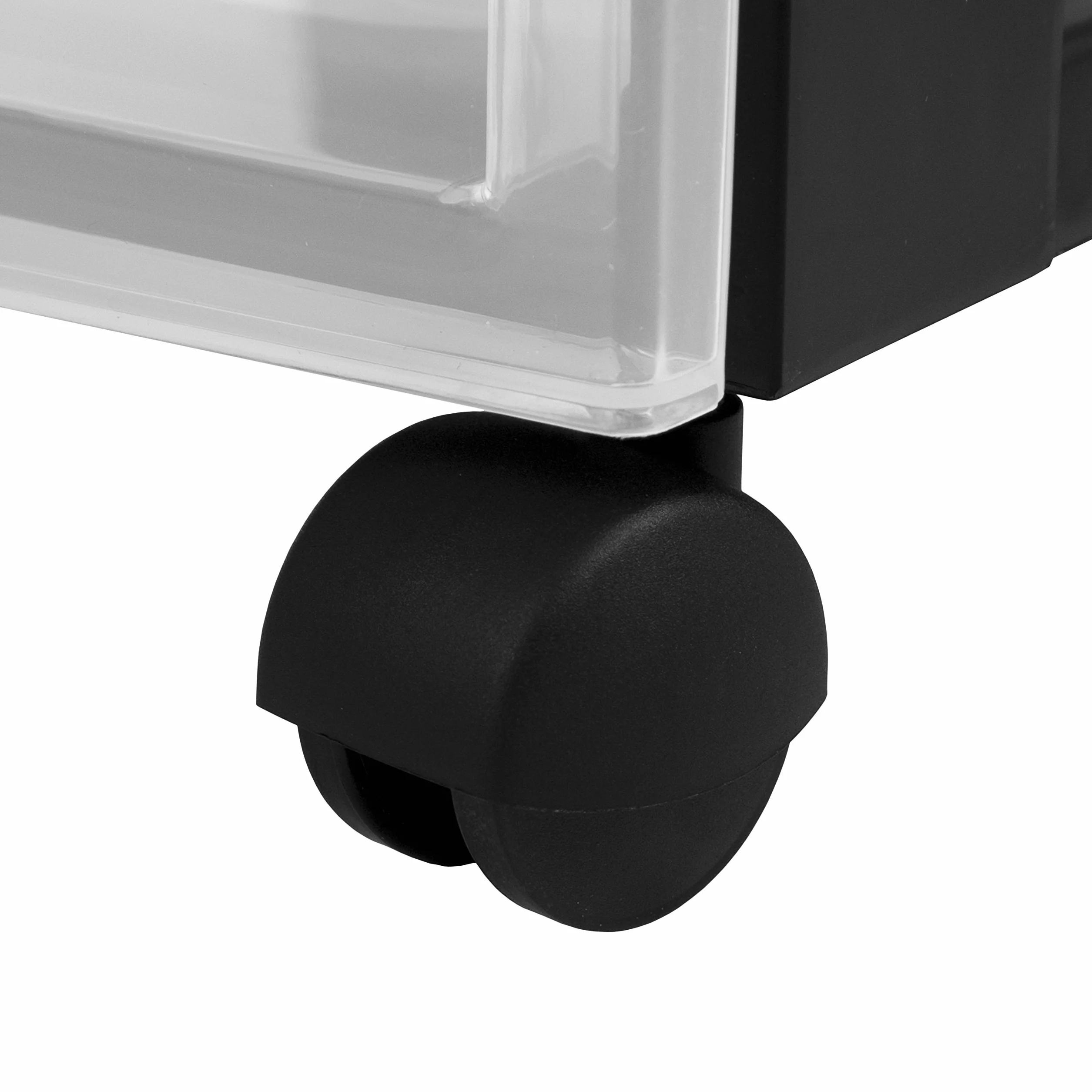 Iris Ohyama, Wieża, komoda z szufladami, plastikowy organizer do przechowywania z ergonomicznym uchwytem, 7L, 12 Szuflady, Z kółkami, BPA free, Biuro, Sypialnia, Pokój dzienny, DC-012, Czarny