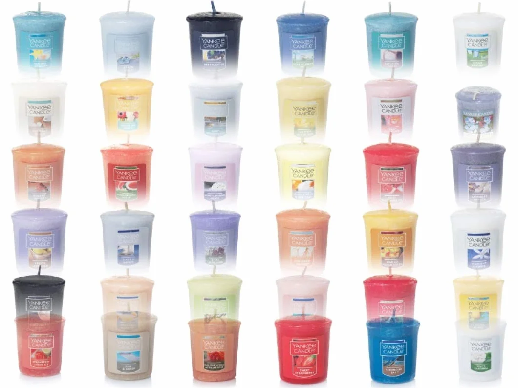 5 x losowo różne oficjalne próbki wotywne Yankee Candle – zapachy z pełnej serii klasycznej