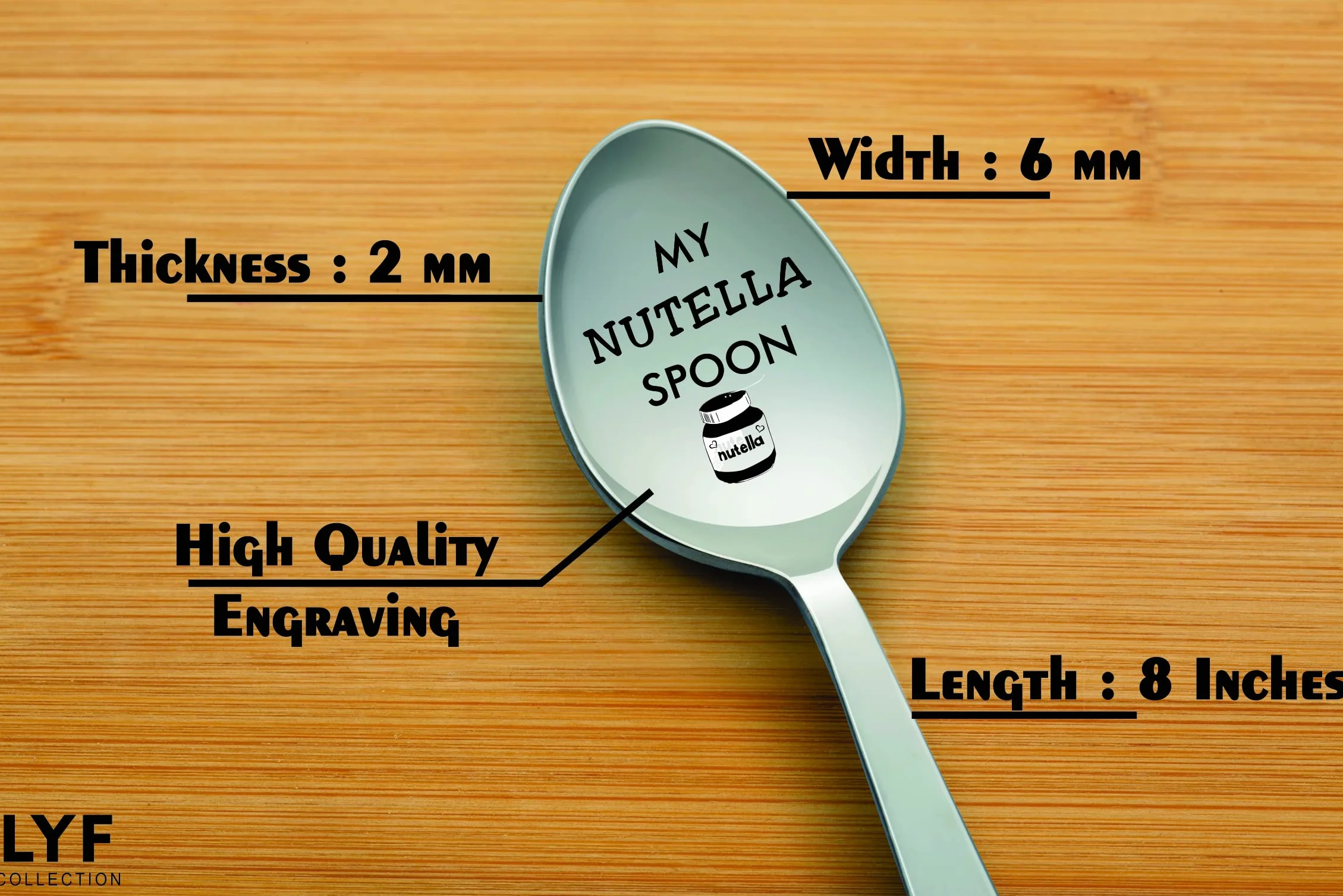 Łyżka Prezent My Spoon 20,3 cm dla miłośników pasty do smarowania
