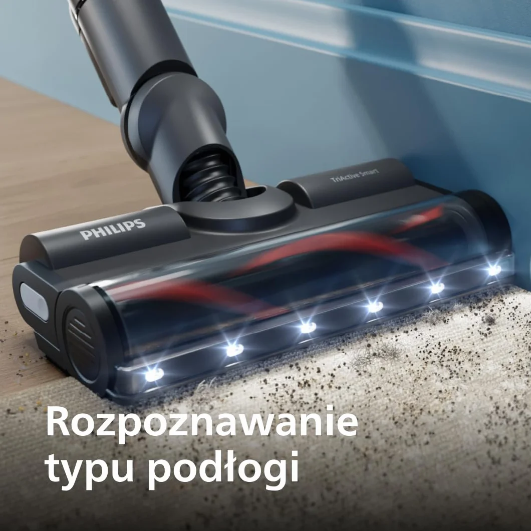 Philips Bezprzewodowy Odkurzacz Serii 8000 Pet, 80 Min Czas Pracy, Wysoka Moc Ssania, Rozpoznawanie Podłóg, Wyświetlacz Inteligentny, Nasadki z LED