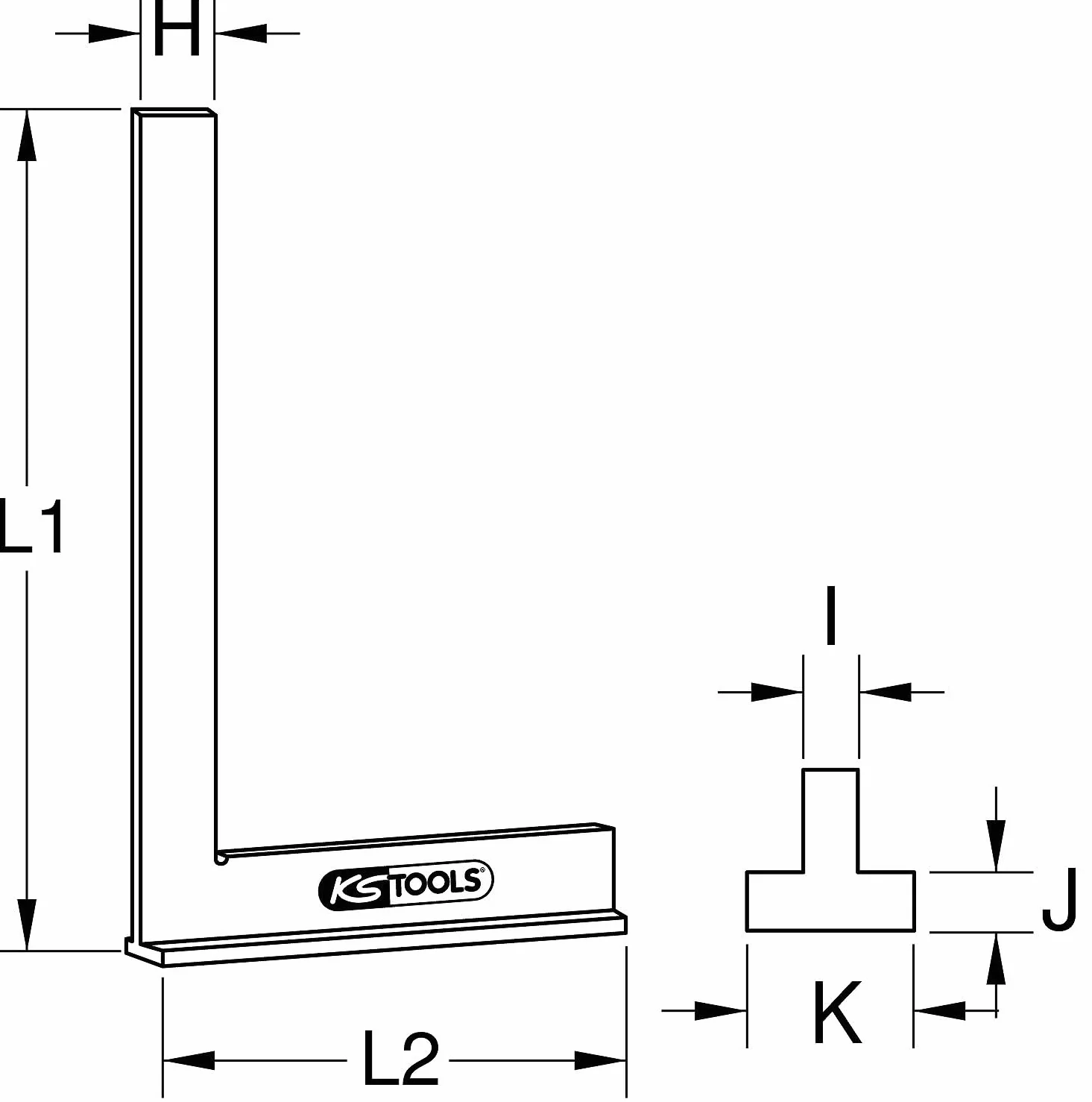 KS Tools 300.0272 Katownik, 200mm