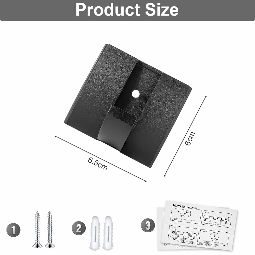 flintronic 1 wieszak na garderobę, nowoczesna, zajmująca niewiele miejsca, składana, wieszak ścienny, czarny, haczyki ścienne samoprzylepne i śruby, listwa z haczykami na ubrania, do kurtek, szalików