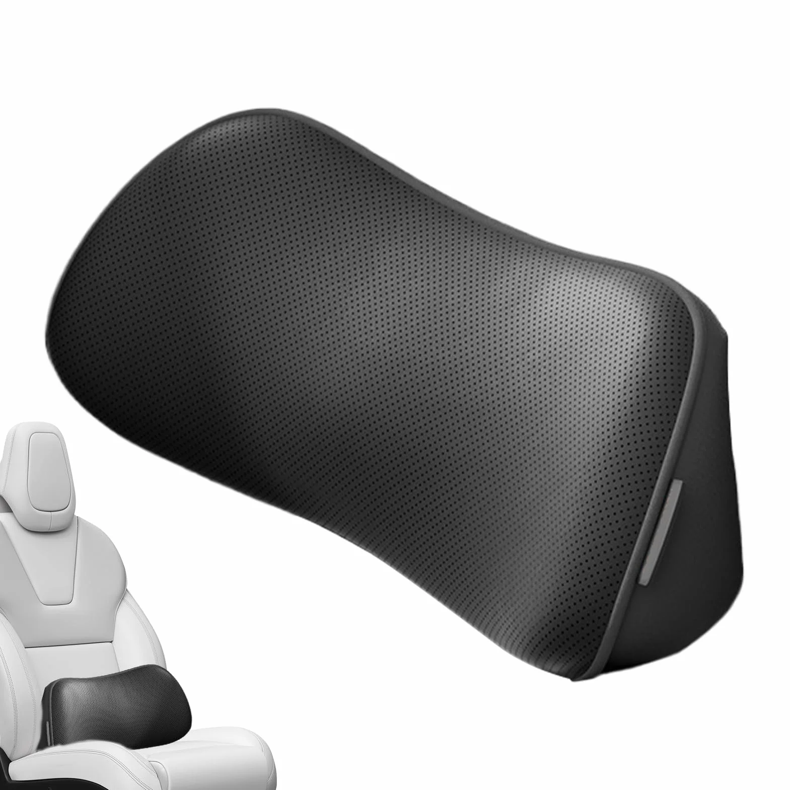 Ergonomic Lumbar Pillow - Car and Chair Back Support | Memory Foam with Adjustable Strap, Non-Slip Cushion Perfect for Driving, Office Chair, Home Seat, Lower Back Reliefs