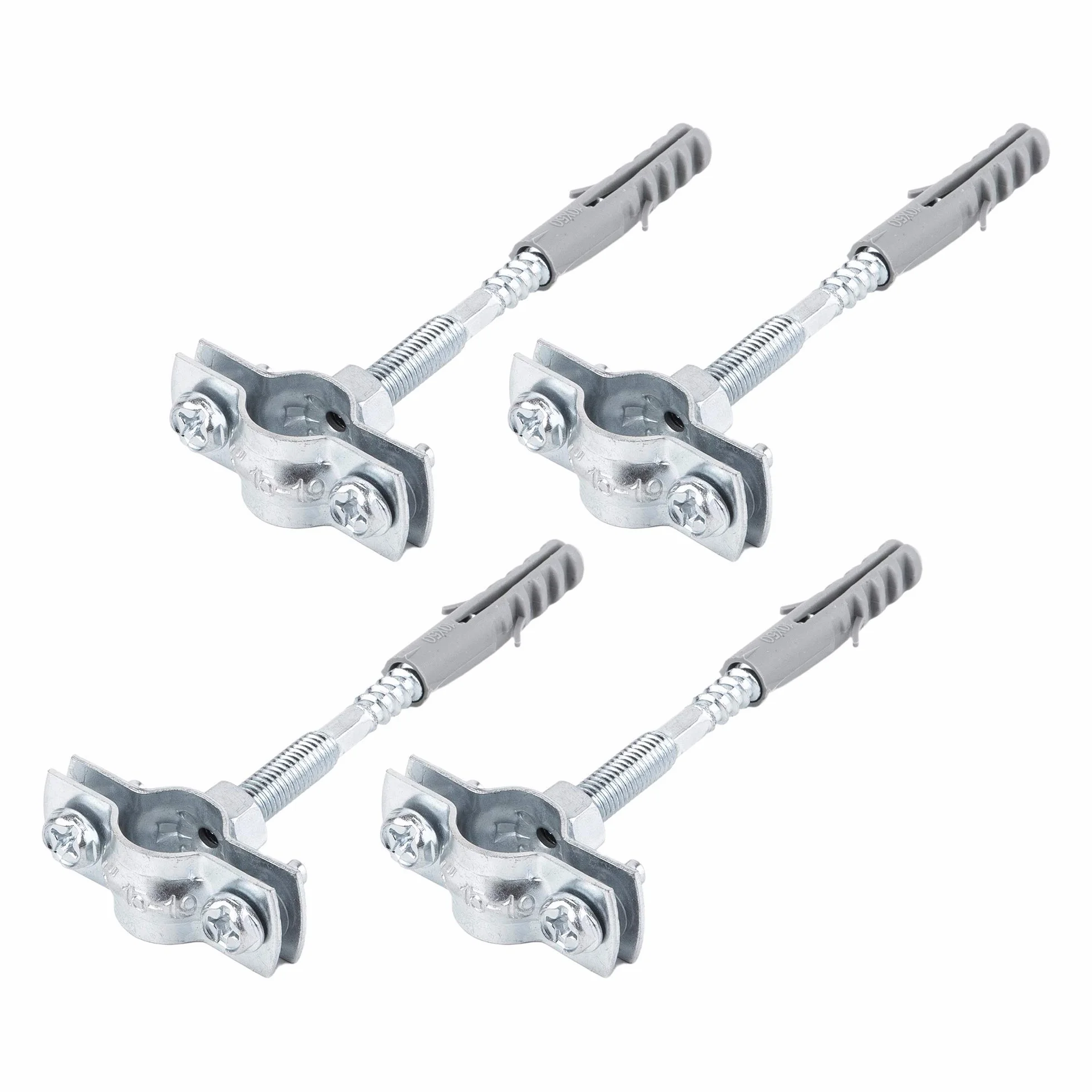(4 sztuki) Metalowe wsporniki do rur zaciski do rur Ø 15-19 mm (4)