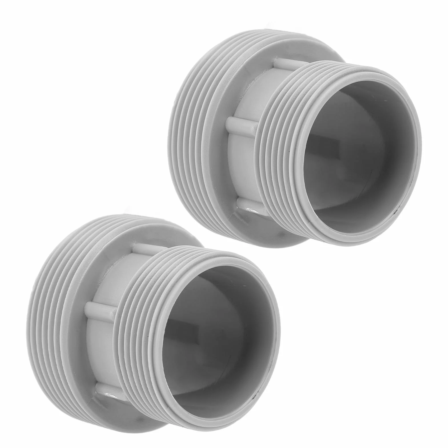 Tissting 2 sztuki adaptera węża basenowego z tworzywa sztucznego, gwint 60 mm/47 mm, konwersja pompy filtracyjnej do Intex 4560 58254, kompatybilny z twardymi wężami i systemami filtracyjnymi