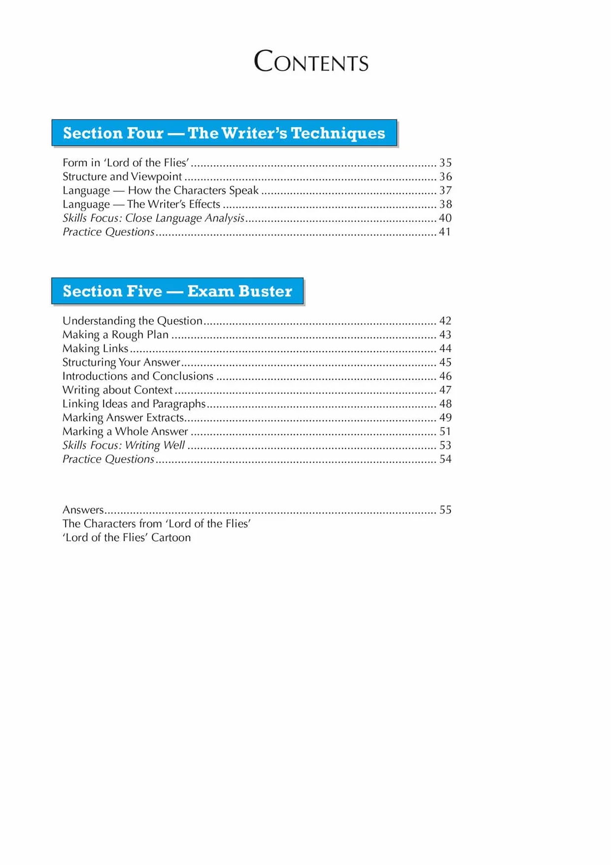 GCSE English - Lord of the Flies Workbook (includes Answers)