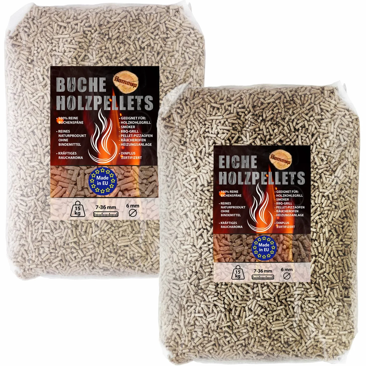 Pellet Dębowy 15 kg + Bukowy 15 kg - Grill Wędzarniczy, Drewno do Pieca Pizzy, BBQ, Grillowania, Wędzenia, Ogrodu - Akcesoria