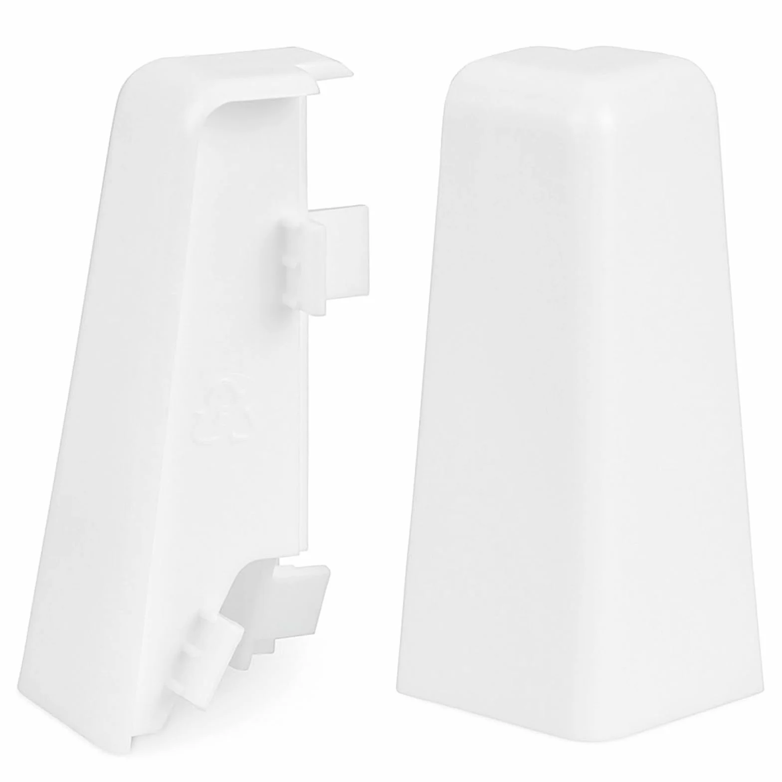 KGM narożniki zewnętrzne do listwy przypodłogowej MEGA-Profil (20x58 mm), białe – wymiary 20x58 mm – ochrona narożników i krawędzi, estetyczne wykończenie – 2 sztuki