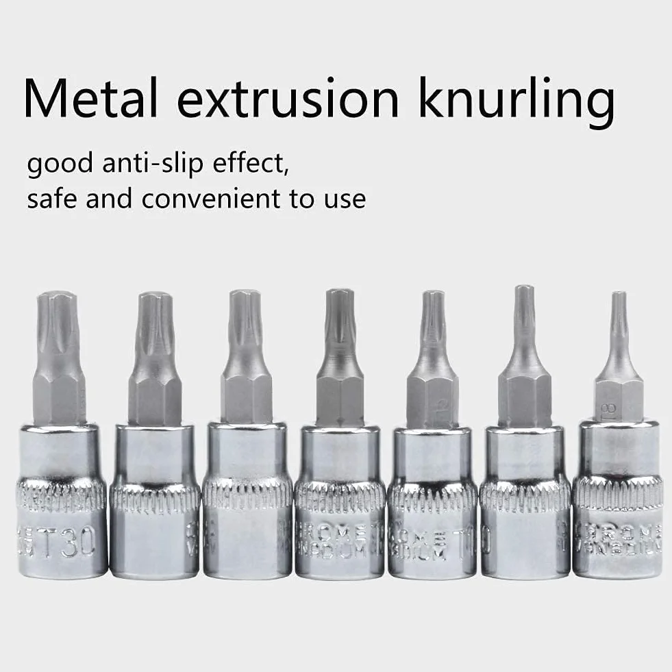 13 sztuk Zestaw gniazd Torx T8-T70 S2 Stalowe klucze sześciokątne Torx Socket Shank Tool Wkrętak Bit, Torx męski T8 T10 T15 T20 T25 T30 T40 T45 T50 T50 T50 5 T600 T70