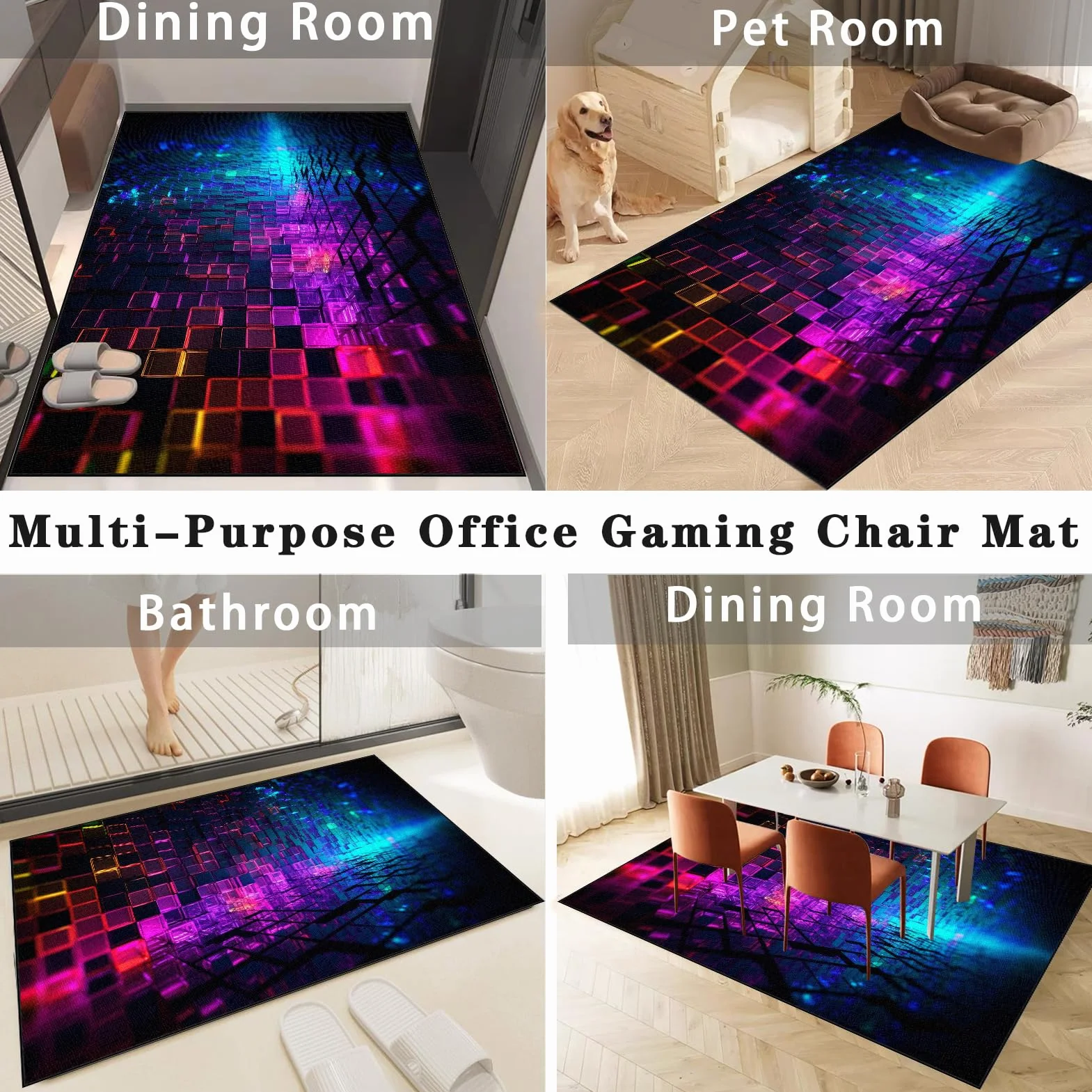 160 x 200 cm, wytrzymała mata na krzesło biurowe na wykładzinę, antypoślizgowa mata na krzesło gamingowe, mata ochronna na podłogę z twardego drewna, mata ochronna na krzesło do domu i biura