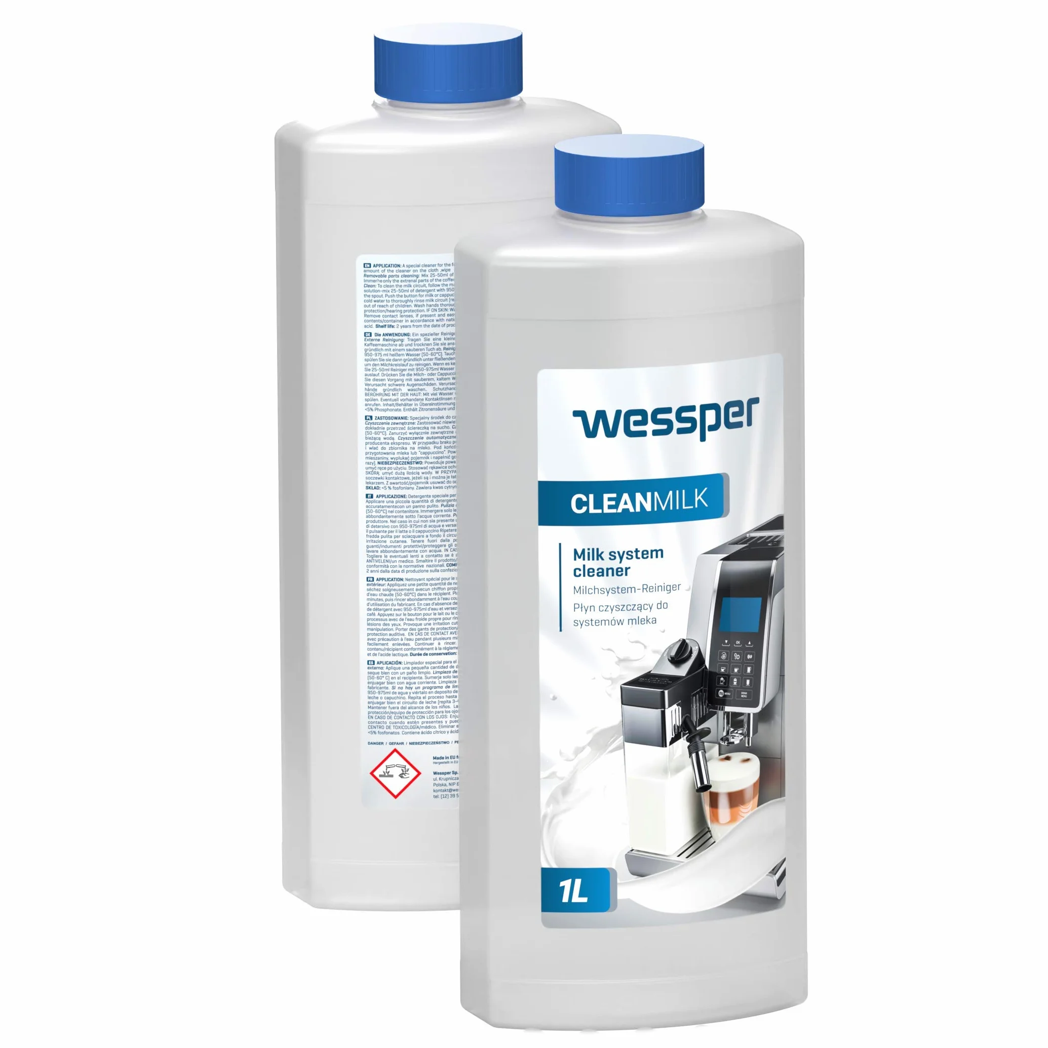 Wessper Płyn do Czyszczenia Obwodów Mleka w Ekspresie, 1000ml