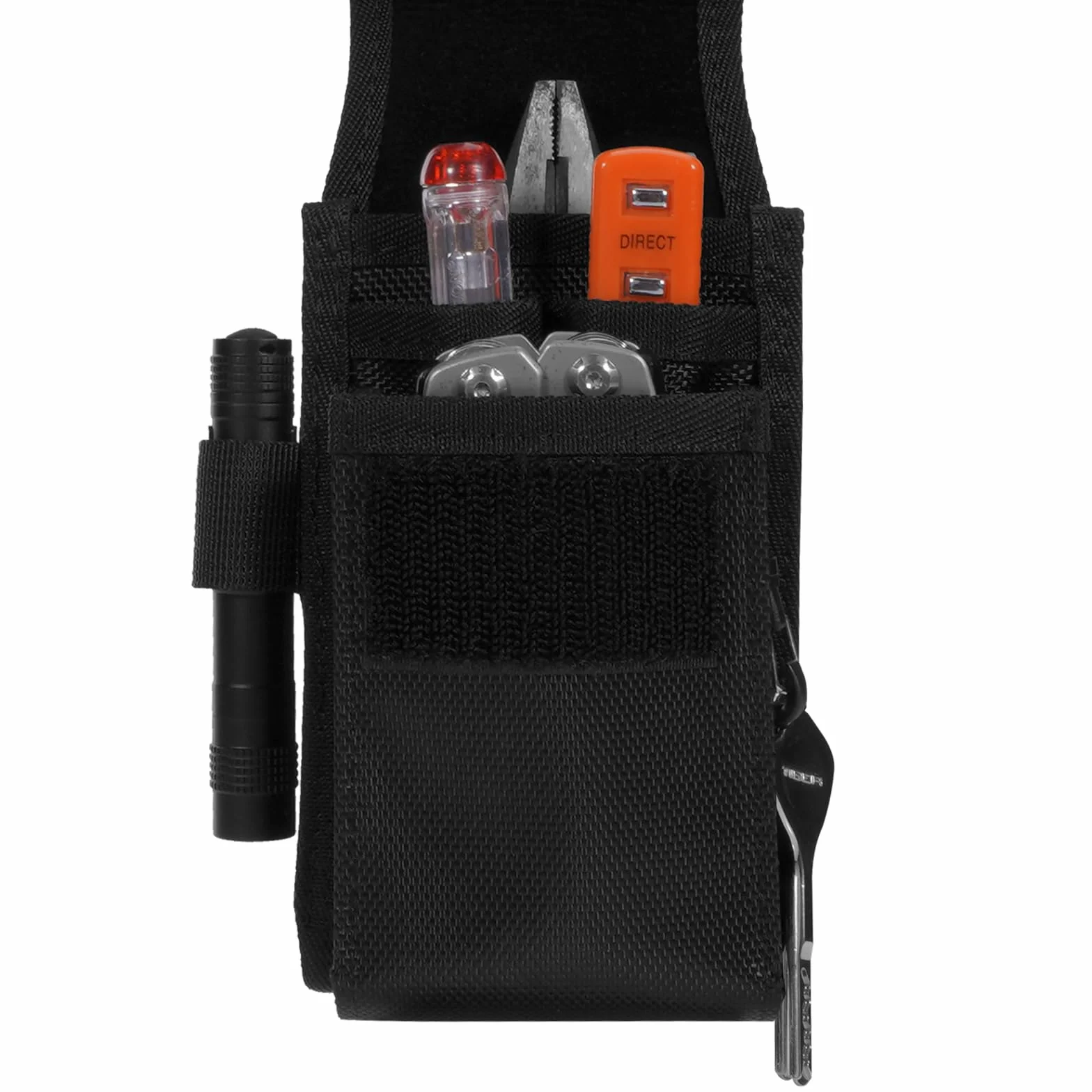 KENOBE E etui na narzędzia wielofunkcyjne, kabura z wieloma kieszeniami, kompatybilne z Leatherman Wave Plus Wingman Surge Rebar Rev, mała torba na narzędzia z klipsem do paska, torba EDC na kemping