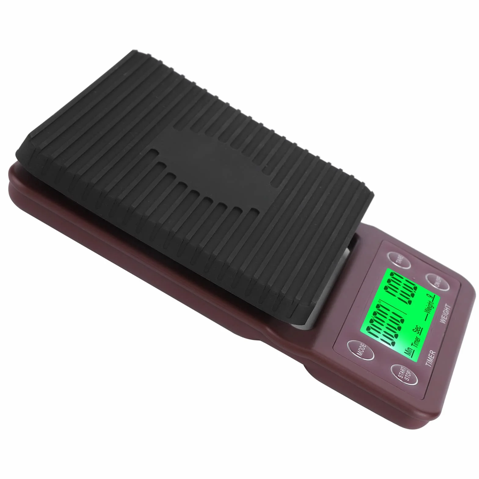 Waga do kawy z timerem, skala espresso do kawy, precyzyjna elektroniczna waga kuchenna do parzenia kawy z wyświetlaczem LCD (wino czerwone 2)