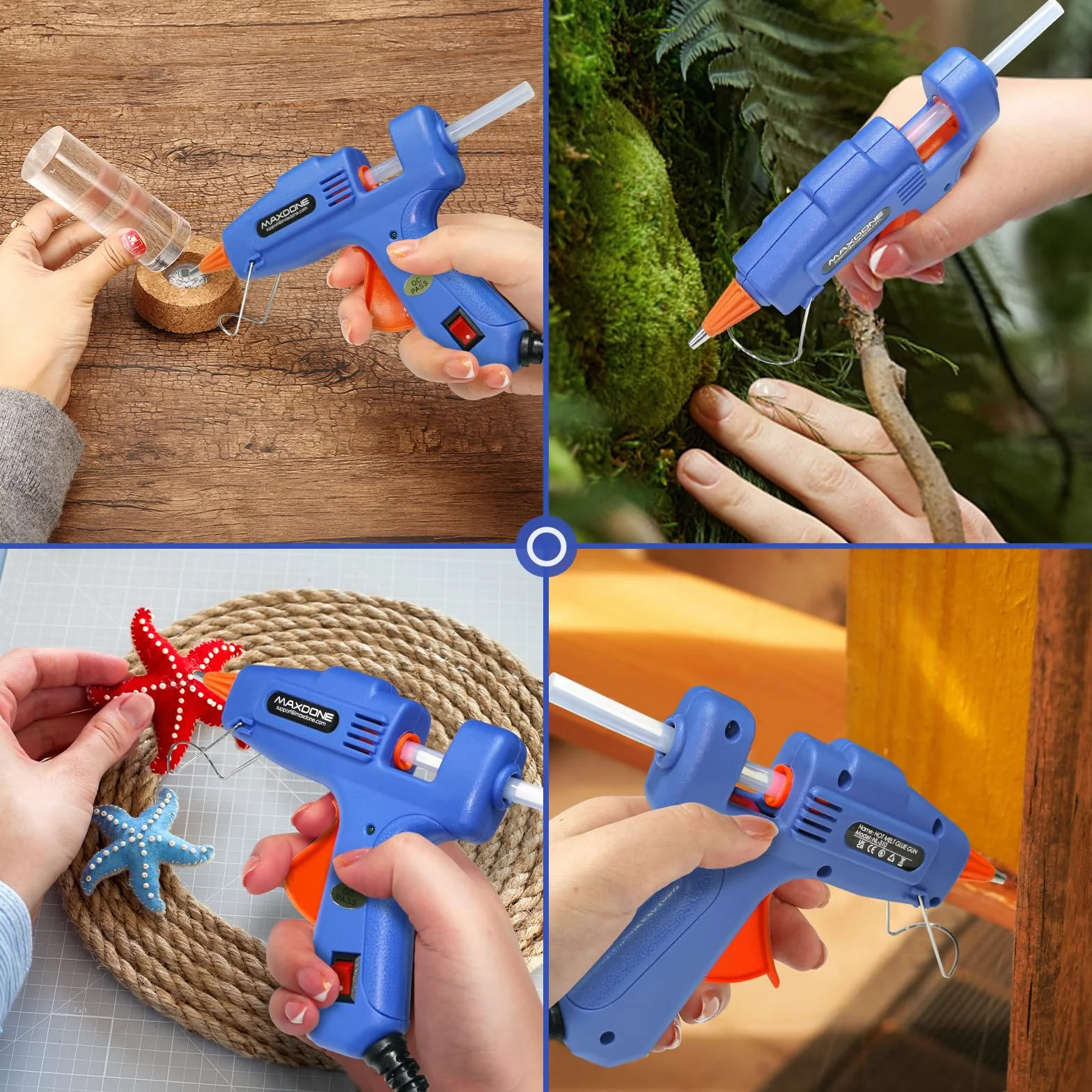 Pistolet na klej na gorący pistolet - pistolet klejowy 20 W 30 szt. 7 mm*130 mm, klej do pistoletu rzemieślniczego, majsterkowania, domu, majsterkowania i biura