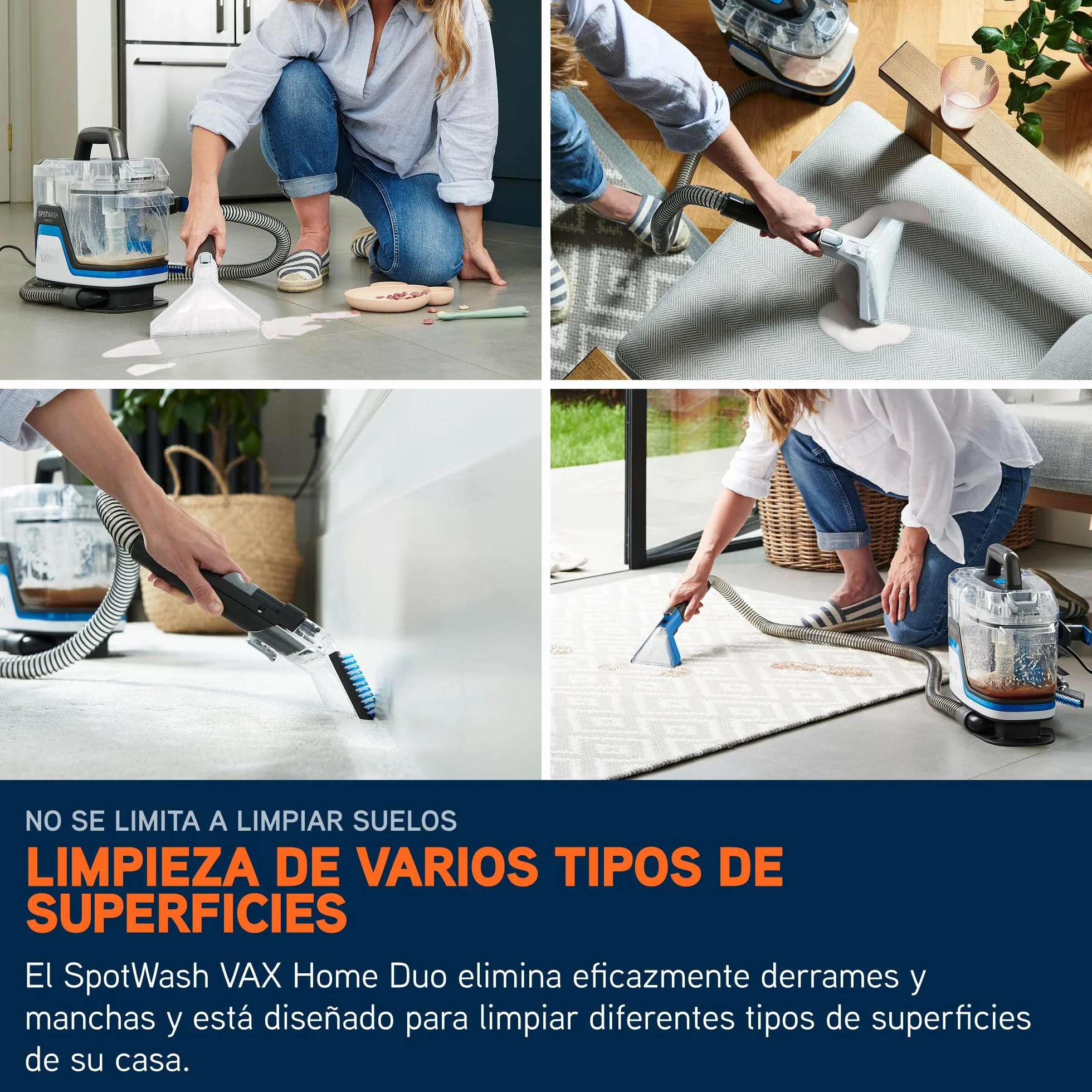 Vax SpotWash Home Duo Pet-Design Spot Cleaner, środek do czyszczenia dywanów i tapicerki z technologią SpinScrub, czyszczenie dla zwierząt domowych, szybkie suche i średnie zbiorniki