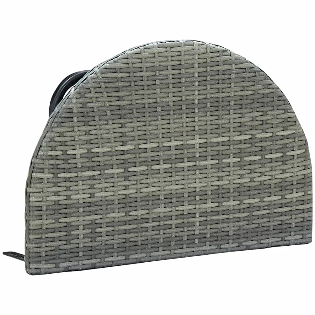 vidaXL Stolik balkonowy, szary, 60x60x40 cm, rattan PE