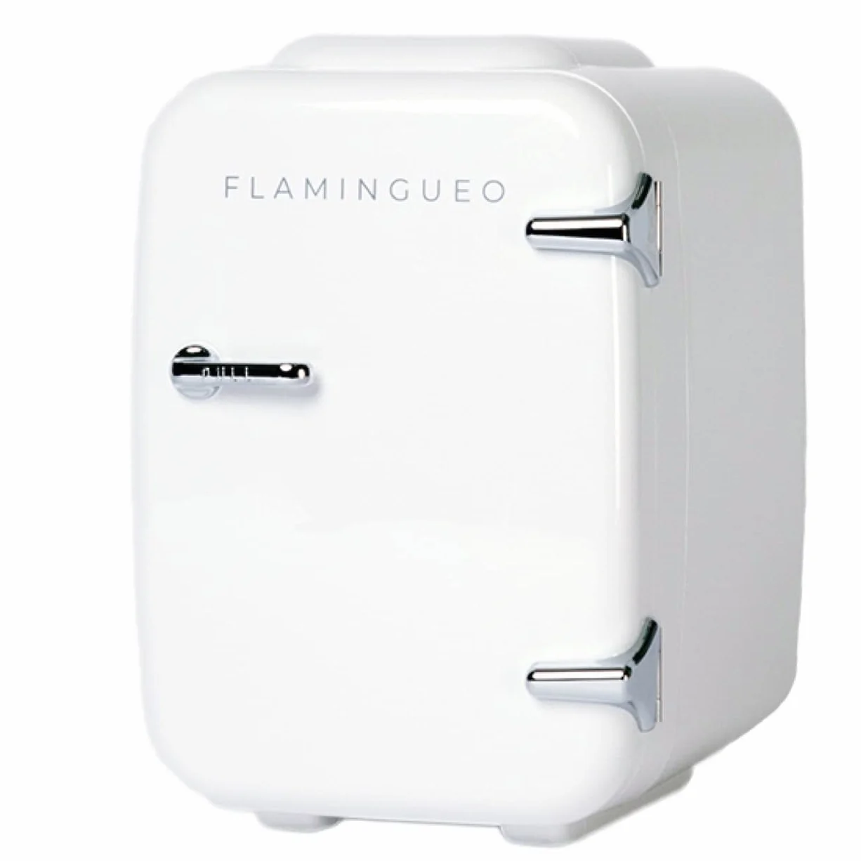 Flamingueo Mini Lodówka 4L - Mini Lodówka do Sypialni, Mała Lodówka 12V/220V, Funkcja Gorąca i Zimna, Lodówka Kosmetyczna, Mini Fridge Skincare